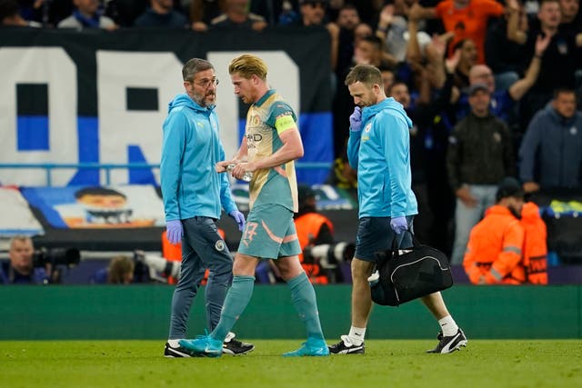 <p>Pep Guardiola has given a fitness update on talisman midfielder Kevin De Bruyne</p>