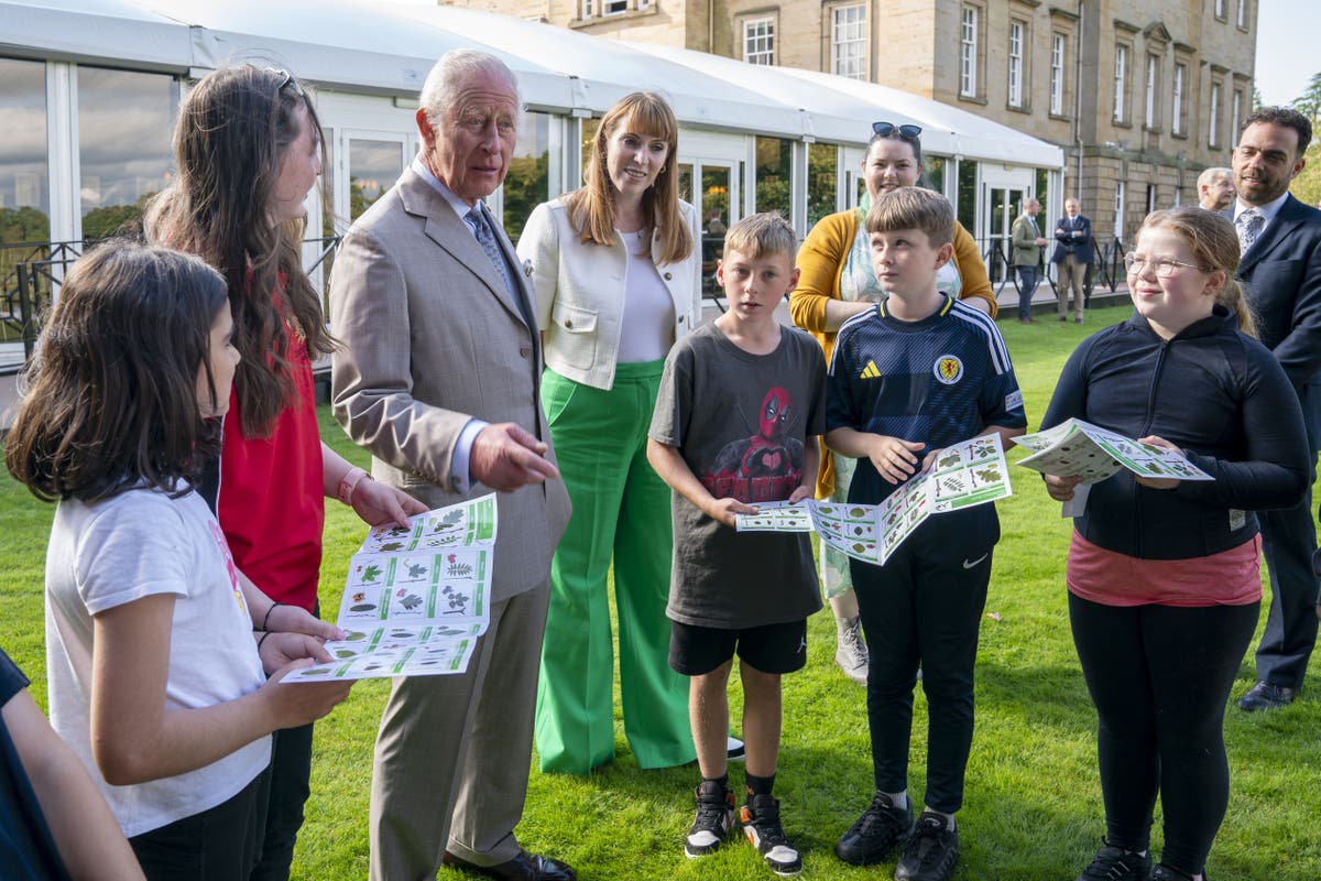 King meets young ‘experts’ who took part in charity-funded wildlife project