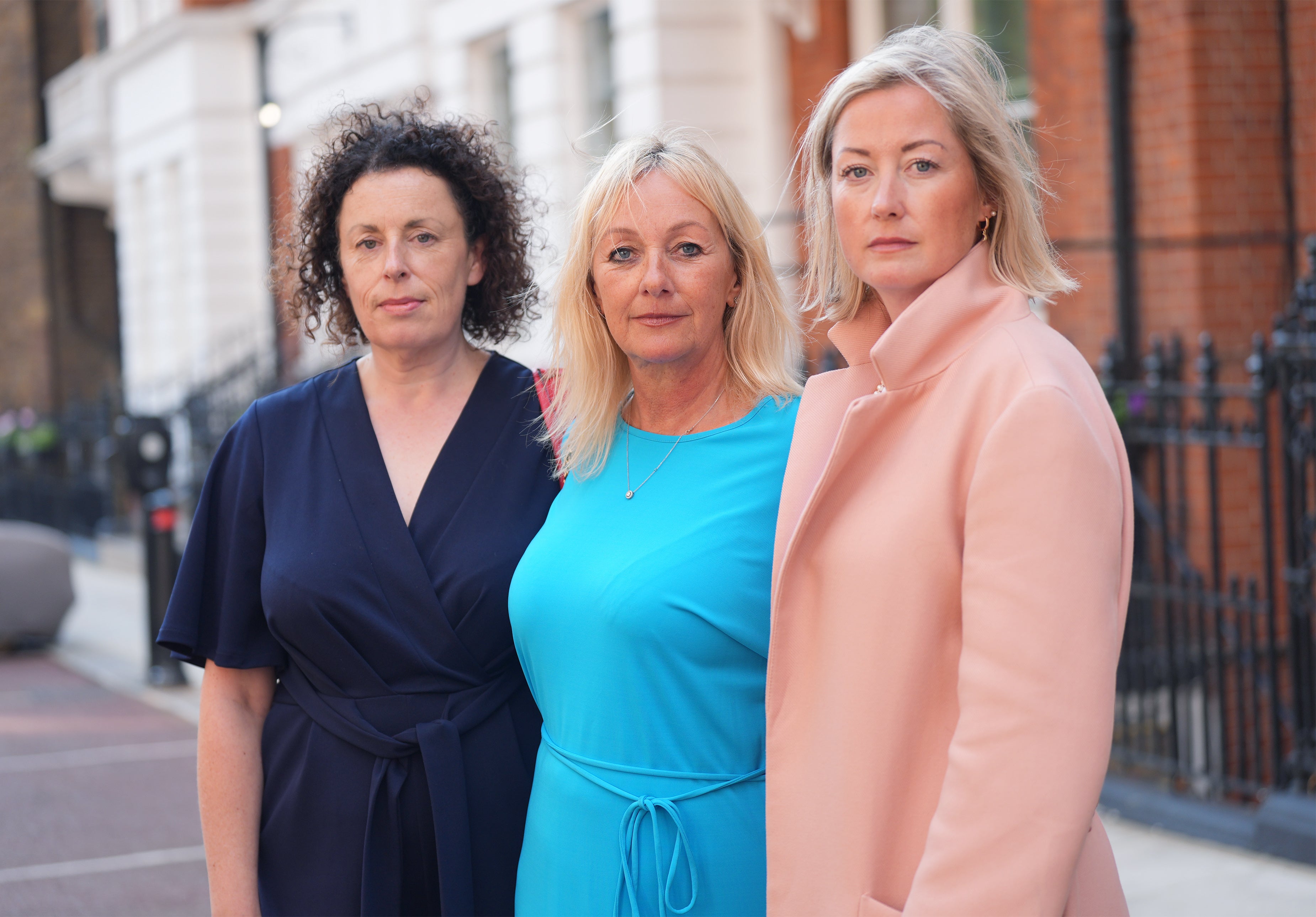 Katherine, left, Lindsay, middle and Gemma, right, spoke to The Independent on Friday about their experiences