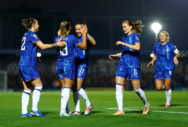 <p>Chelsea’s Johanna Rytting Kaneryd scored the winner in the first half </p>