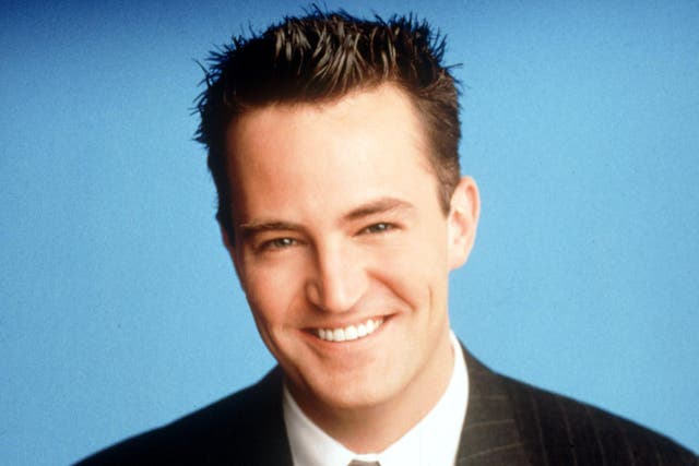 <p>Matthew Perry in an early promo shot for ‘Friends'</p>