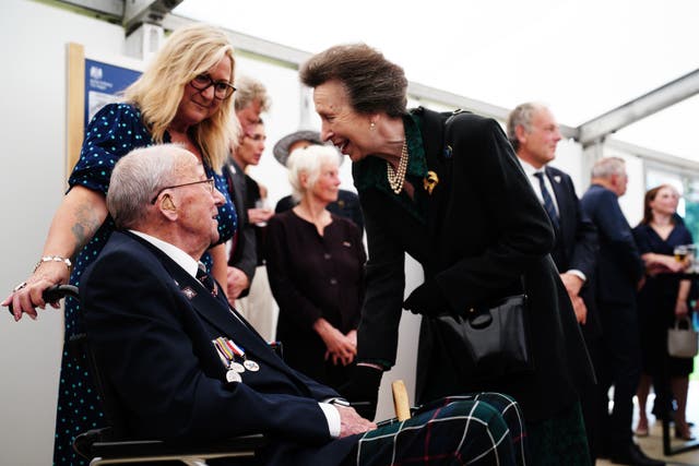 The Princess Royal met Arnhem veterans in Oosterbeek, Netherlands, to commemorate the 80th anniversary of Battle of Arnhem (Ben Birchall/PA)