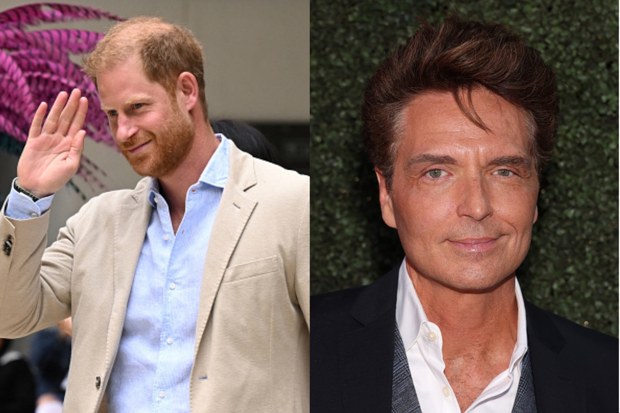 Singer Richard Marx and Prince Harry attended the One805!Live concert, a charity event organized by Kevin Costner, on Friday.