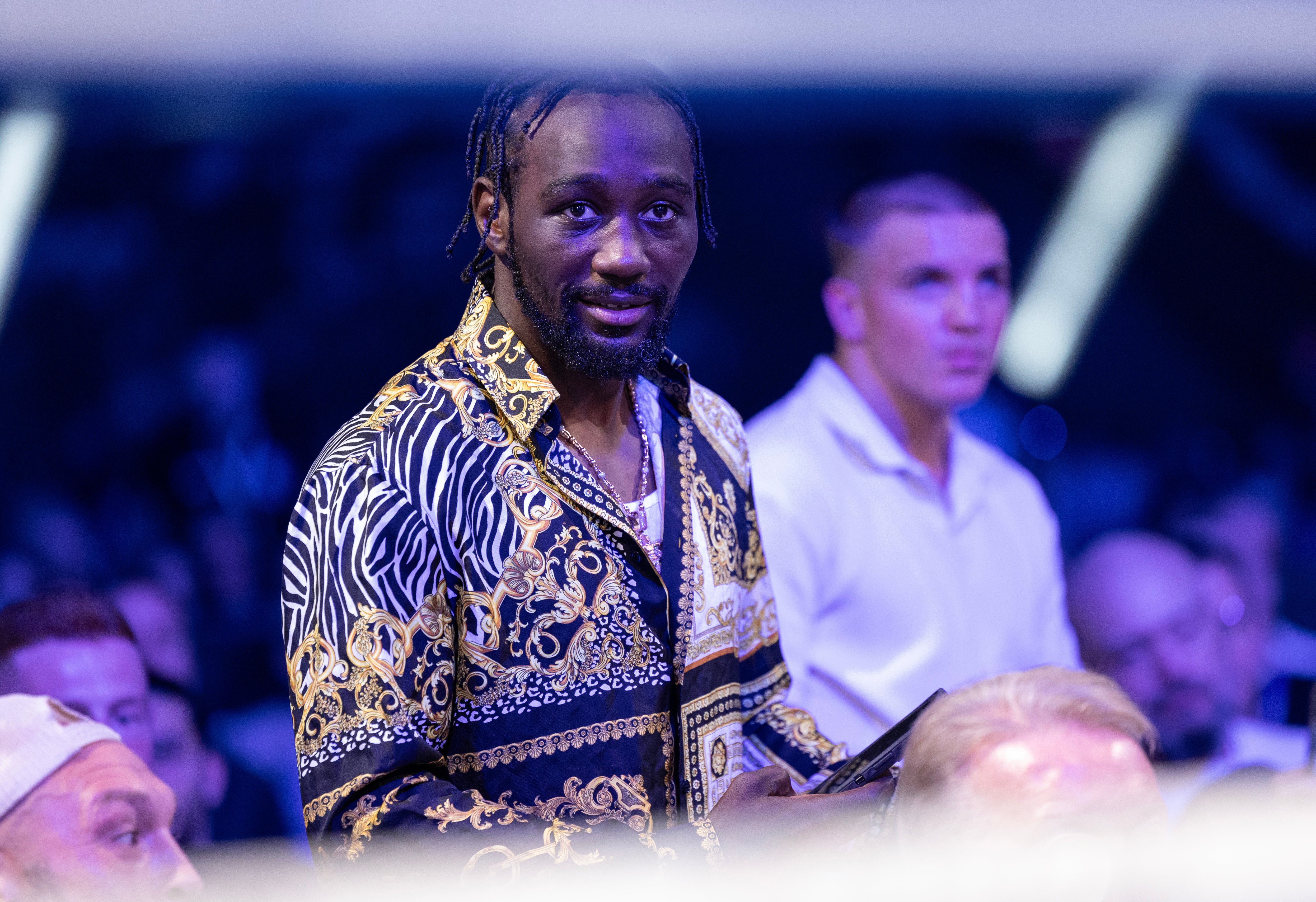 Crawford takes in the fights at ringside