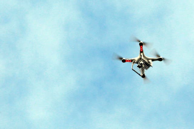 A temporary airspace restriction covers much of Liverpool city centre (Peter Byrne/PA)