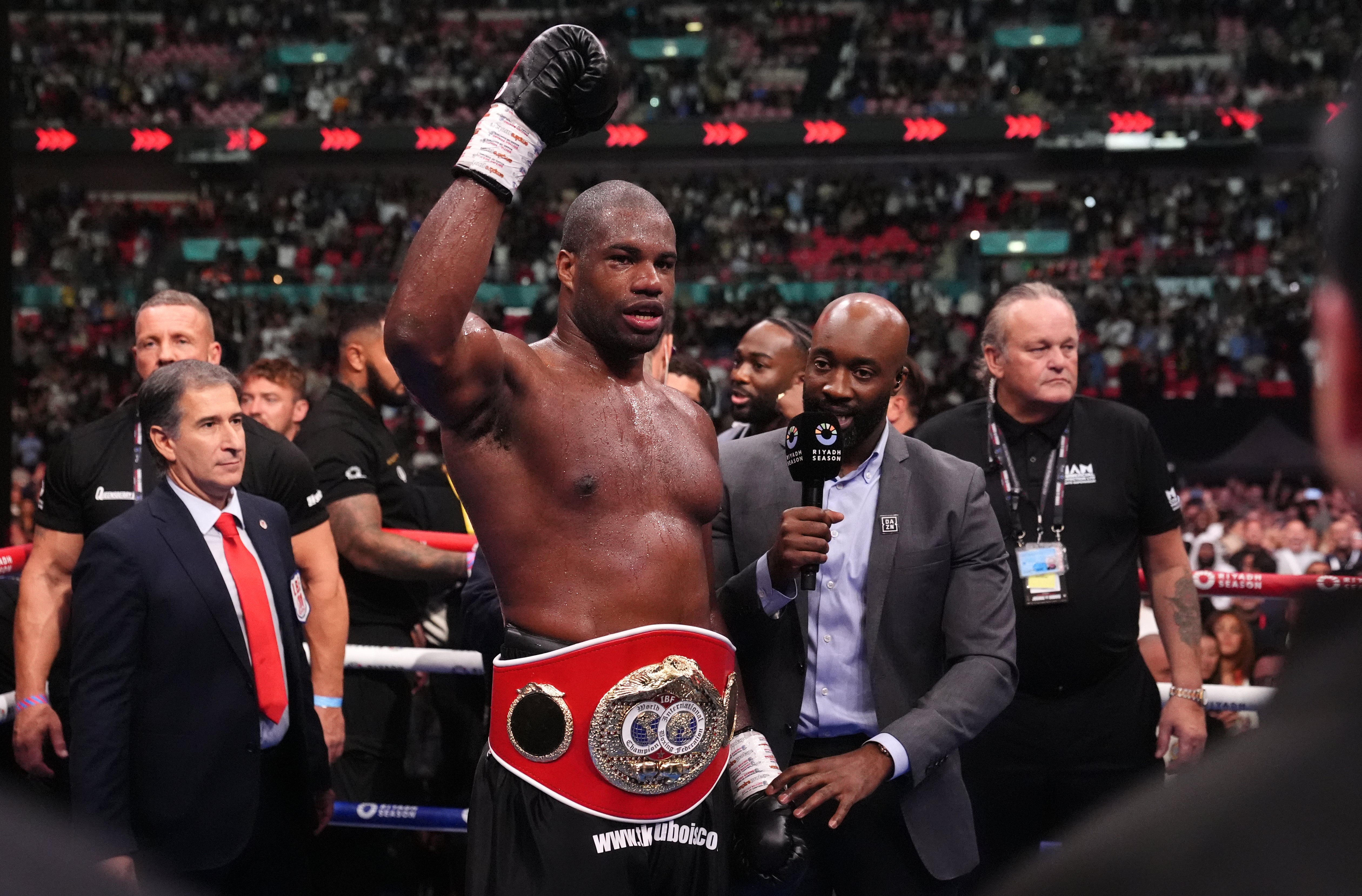 Daniel Dubois celebrates victory (Bradley Collyer/PA)