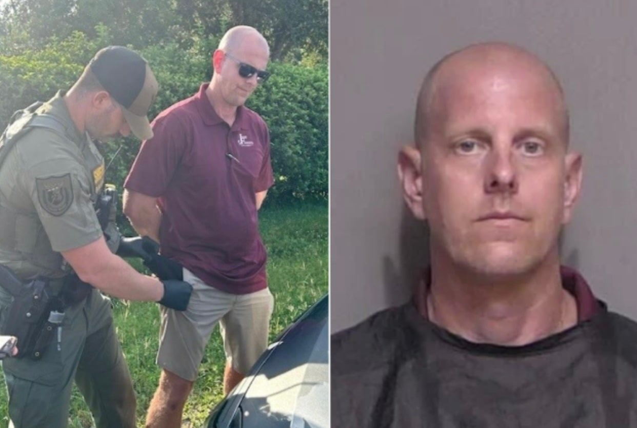 Timothy Hickerson, 43, was stopped by Florida authorities after running a red light. They then learned he was wanted in connection to a cold-case murder.