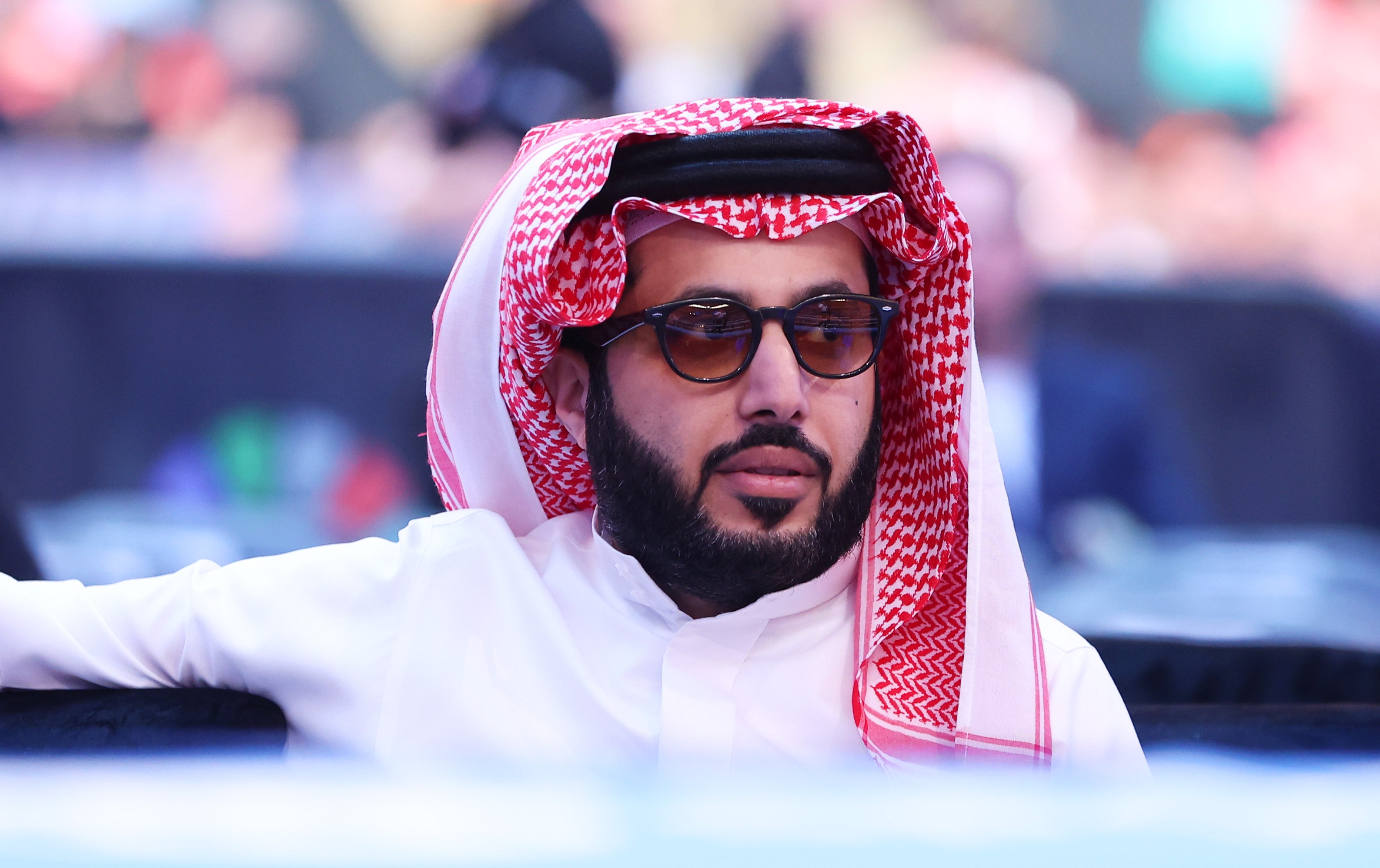 Saudi royal Turki Alalshikh was ringside at Wembley Stadium