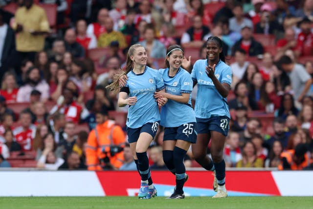 <p>Jess Park’s stunning strike put Man City ahead against Arsenal</p>