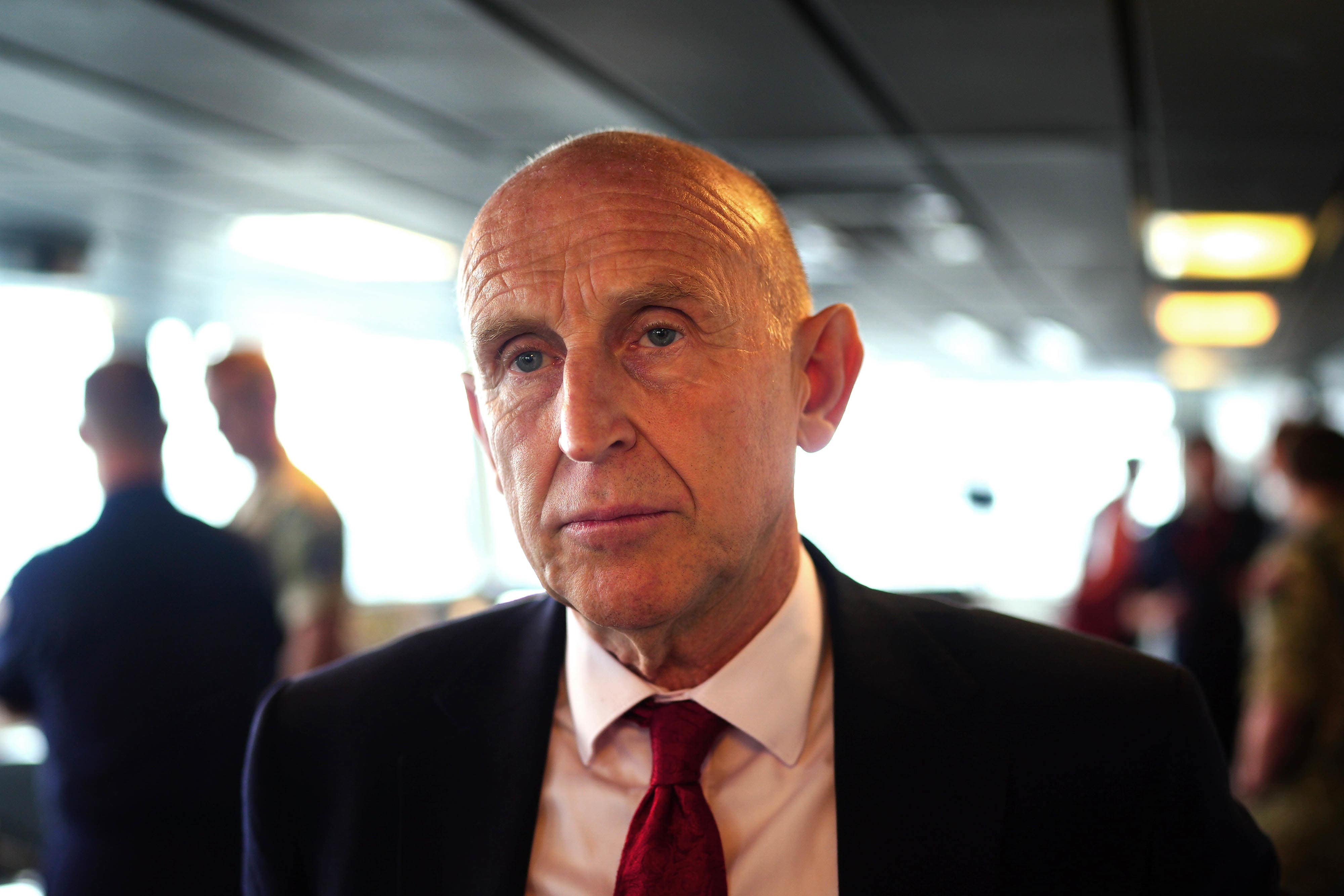 Defence Secretary John Healey during a visit HM Naval Base Portsmouth at Portsmouth Historic Dockyard, in Hampshire (Ben Birchall/PA)