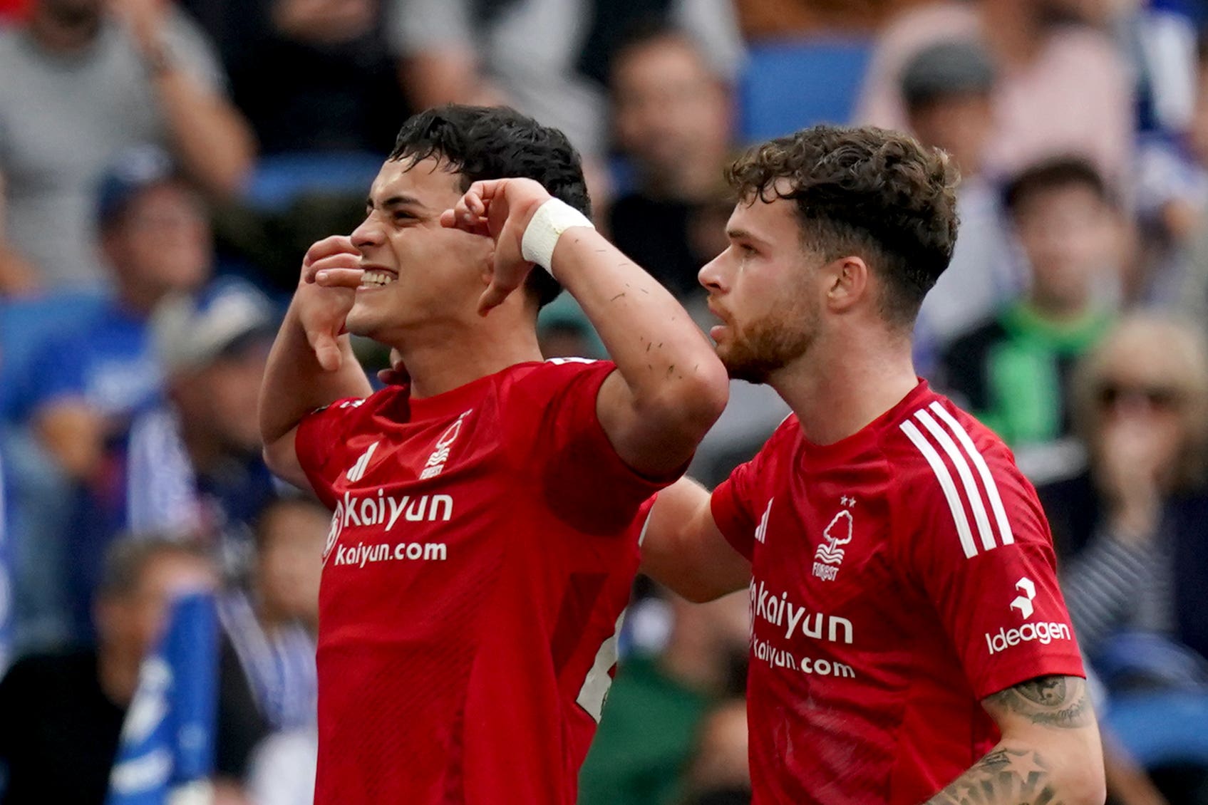 Ramon Sosa (left) scored his first goal in English football to earn Nottingham Forest a draw (Gareth Fuller/PA)