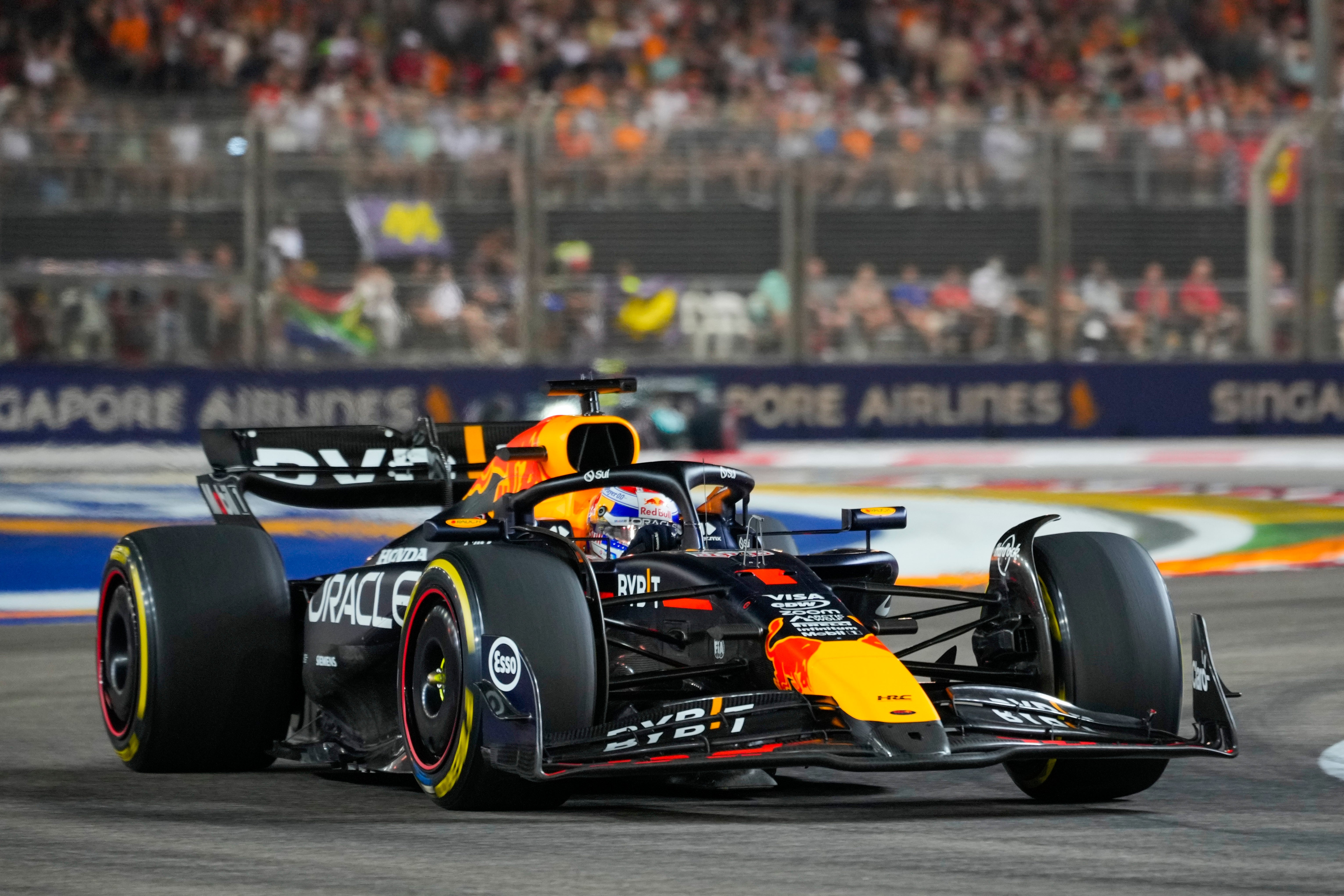 Max Verstappen leads the world championship by 52 points with six rounds left