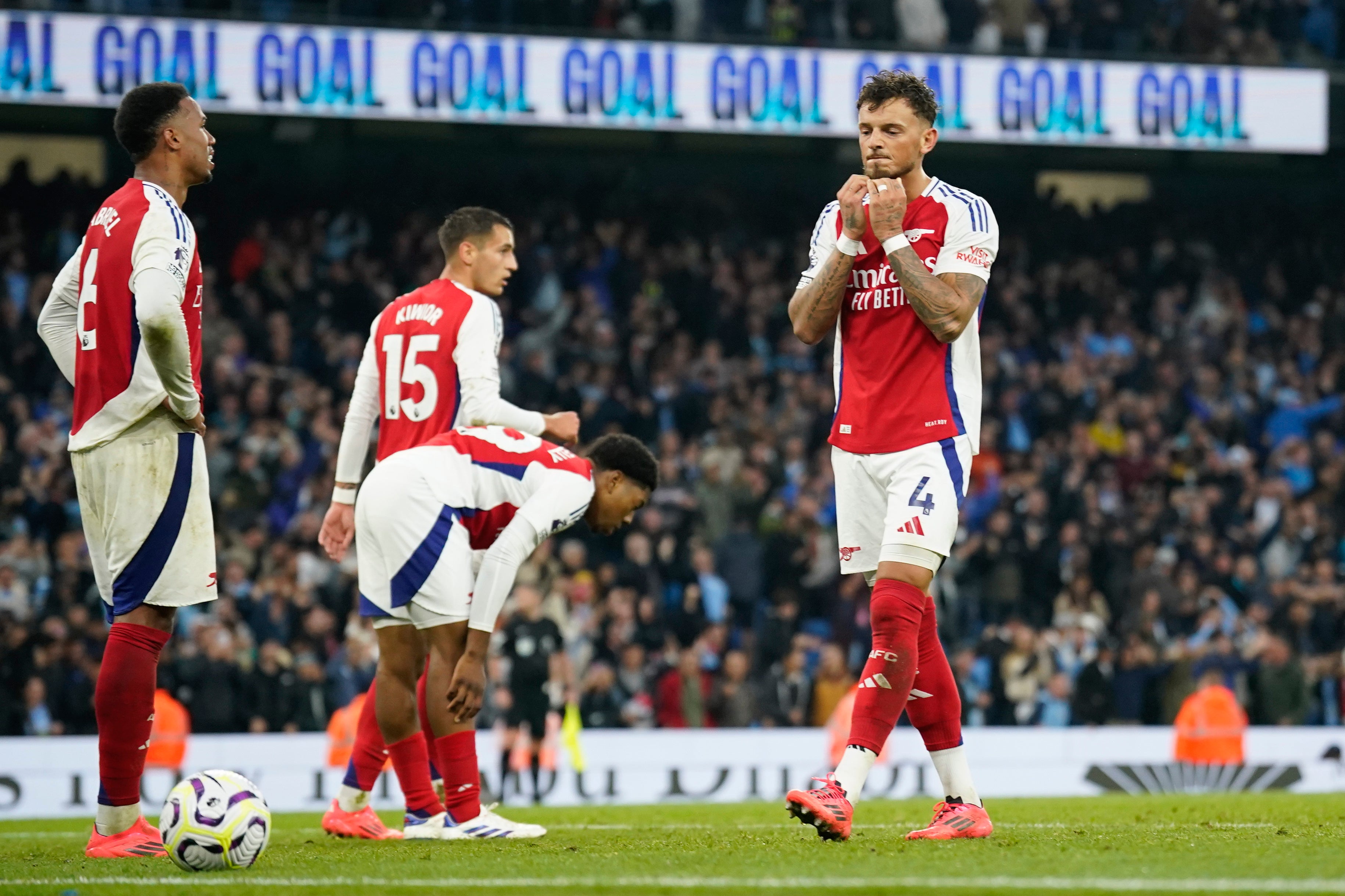 Arsenal defended resolutely but couldn’t keep Man City out in the end