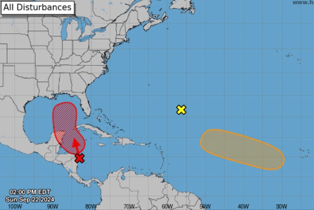 Three potential storms are currently brewing and a system in the Gulf of Mexico is the most immediate concern for those in the US