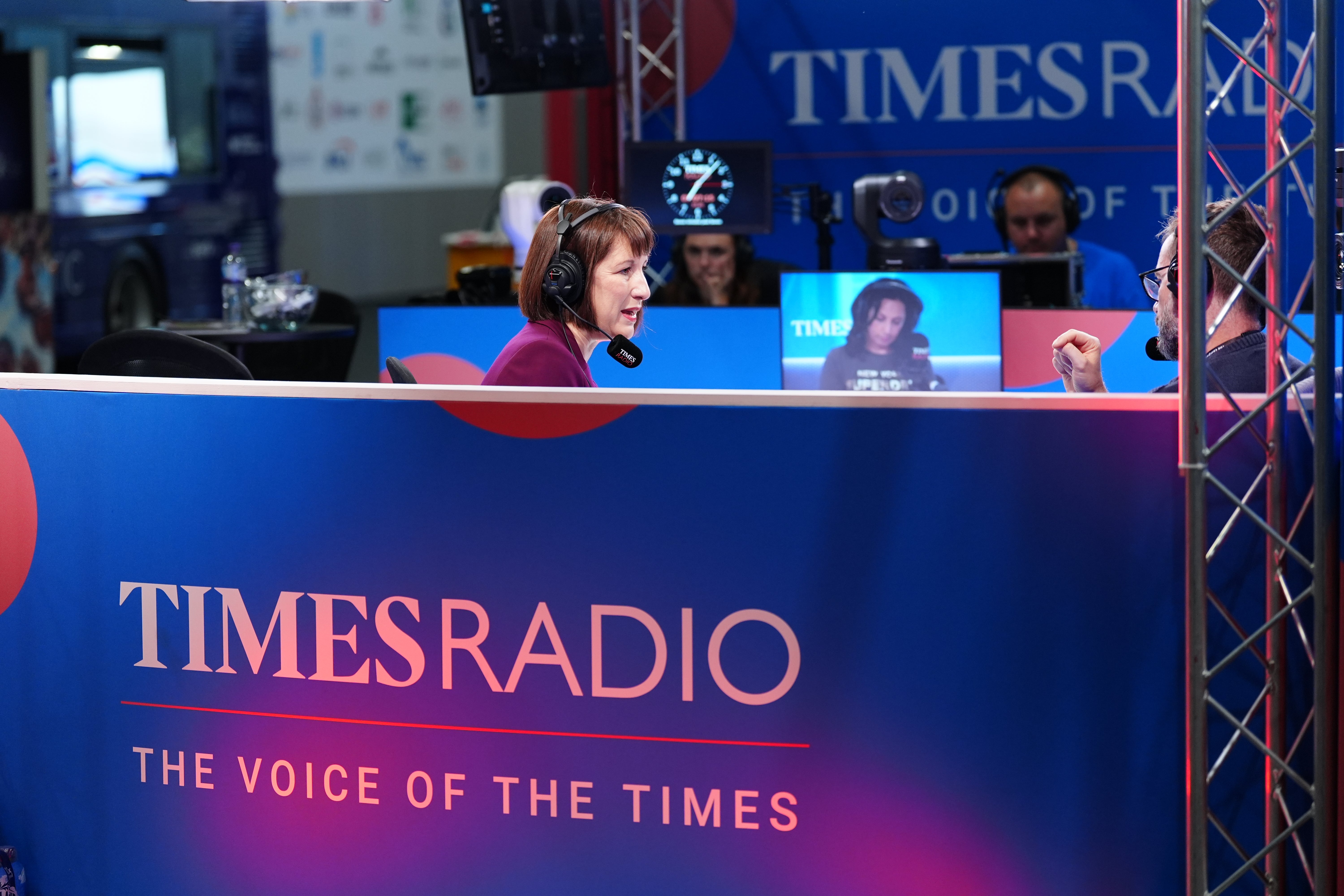 Chancellor of the Exchequer Rachel Reeves takes part in a morning media interview for Times Radio at the Labour Party Conference in Liverpool