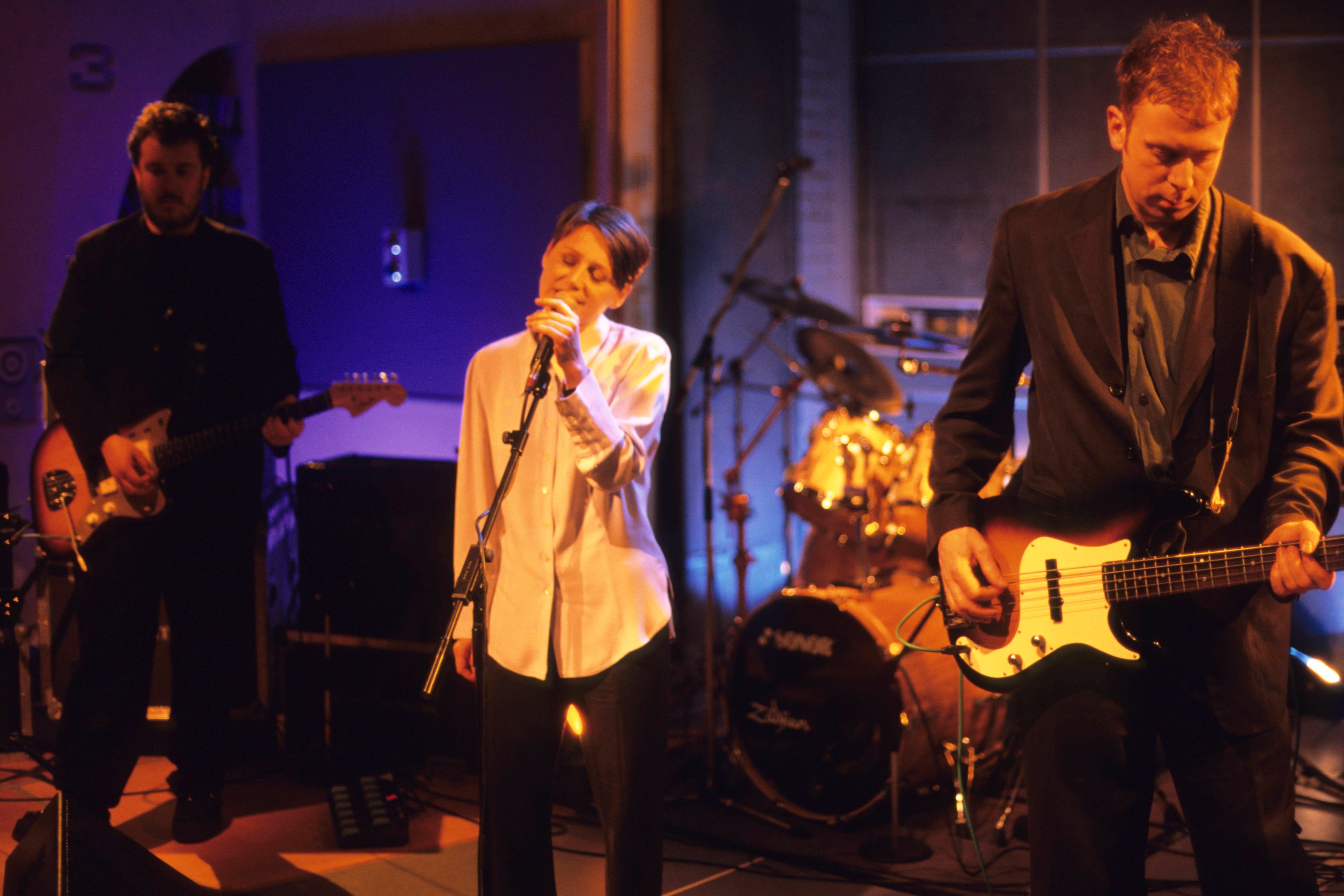 L-R: Robin Guthrie, Elizabeth Fraser and Simon Raymonde of Cocteau Twins