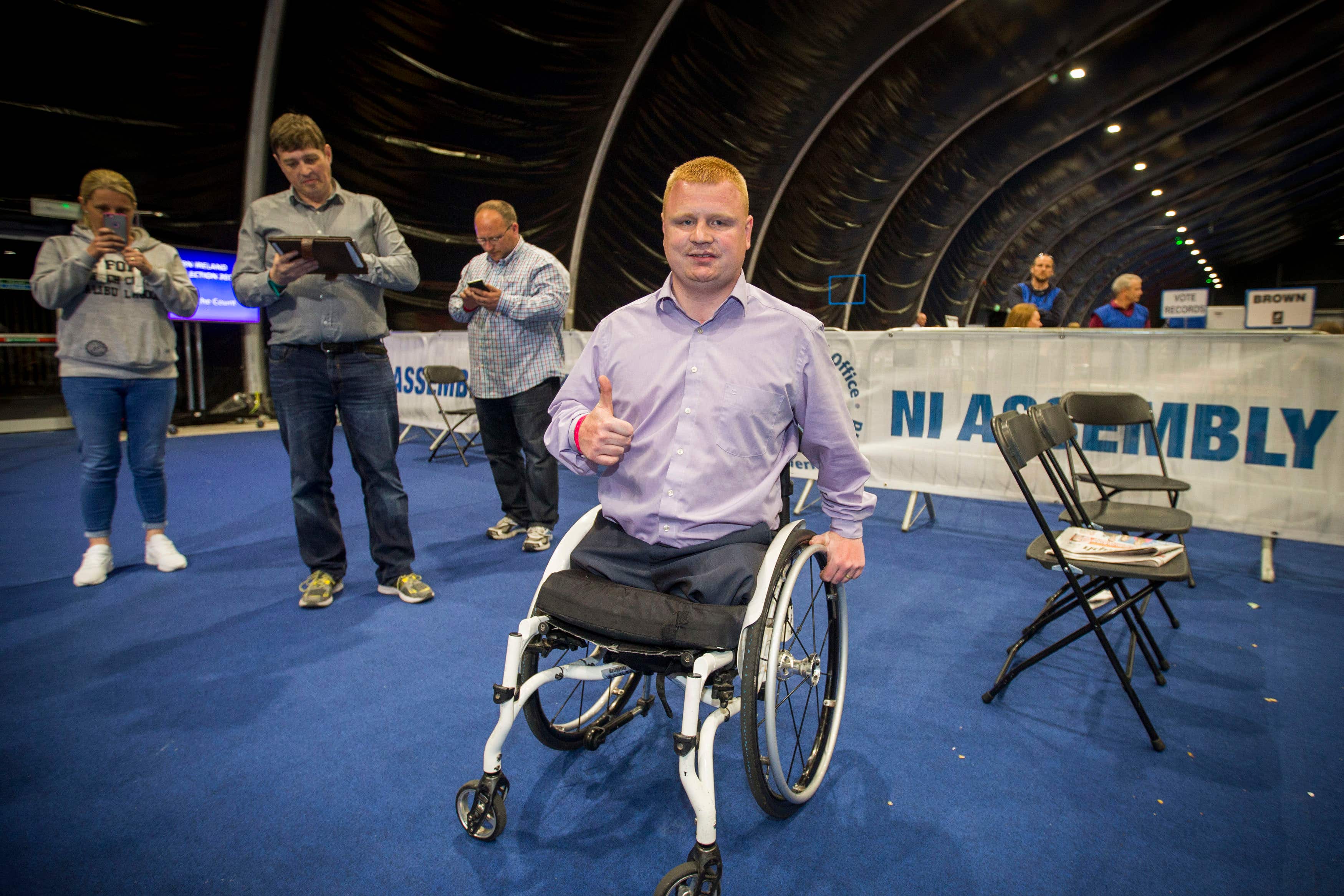 Andy Allen has spoken out to highlight issues in travel for disabled customers (Liam McBurney/PA)