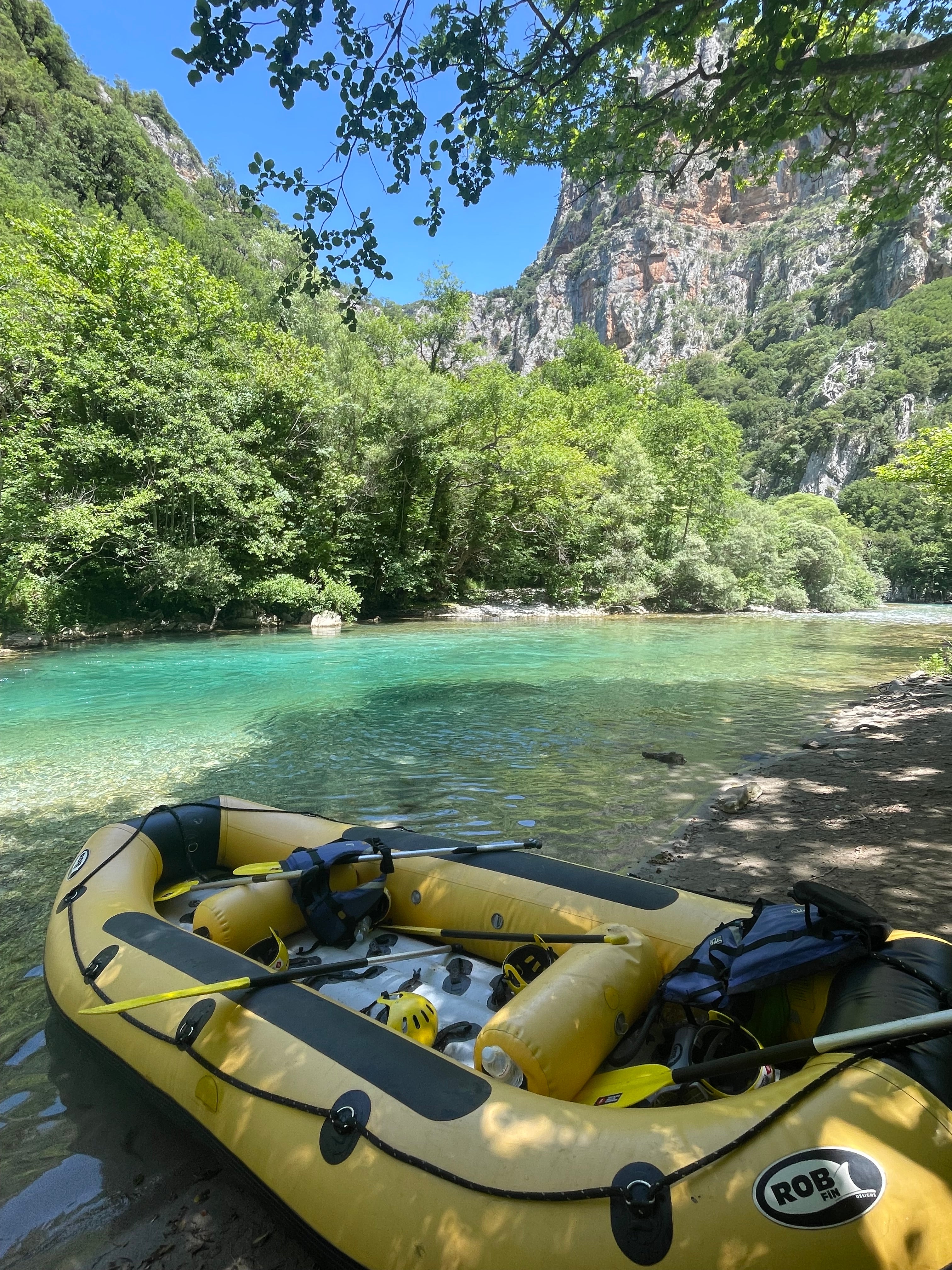 Fiona prepares for some ‘rafting therapy’