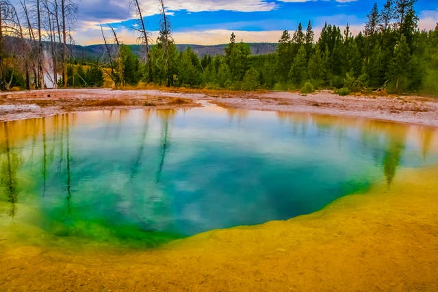 <p>Yellowstone is a site where multiple giant eruptions have happened in the past</p>