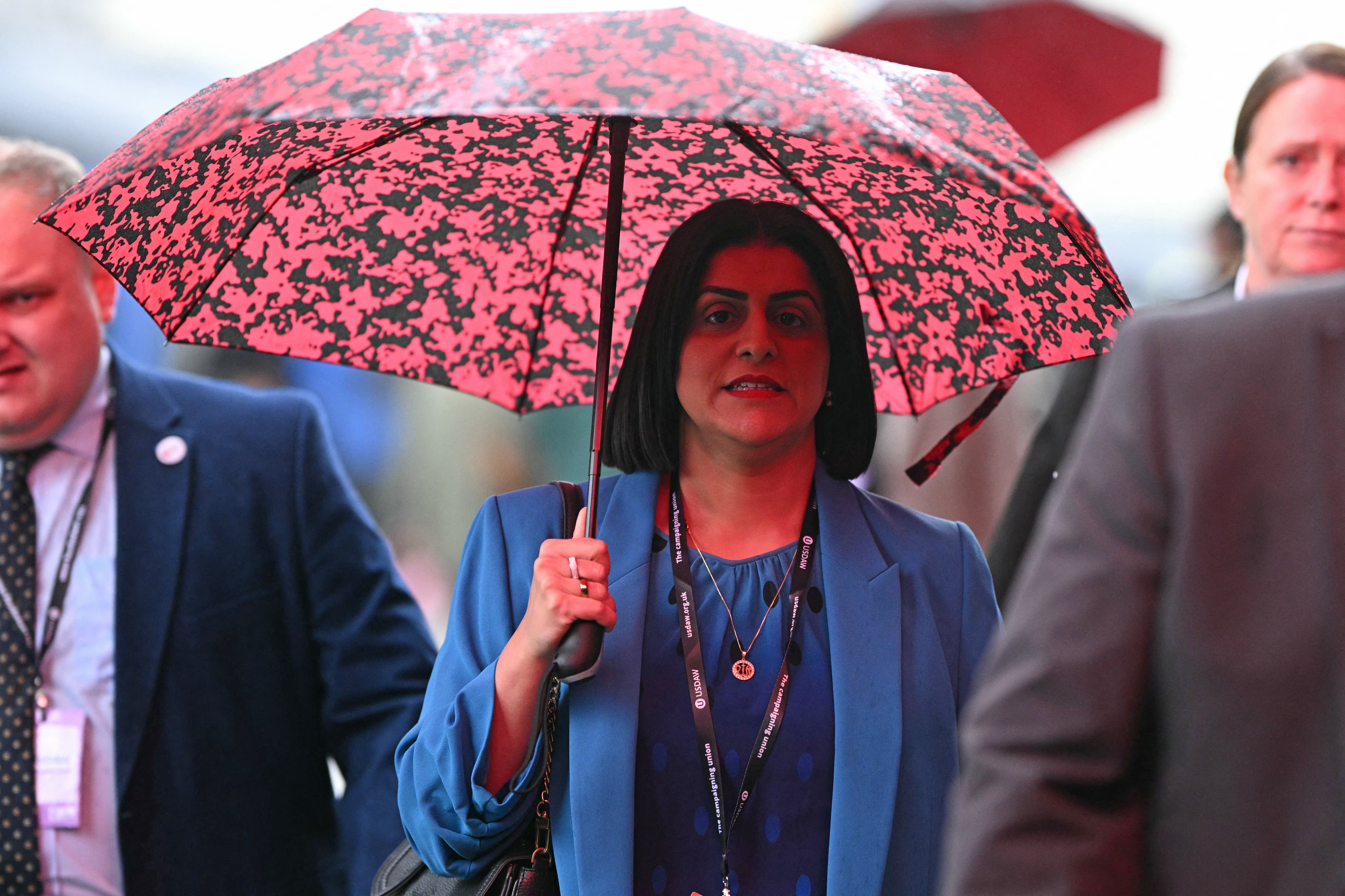 Justice Secretary Shabana Mahmood arrives on the second day of the annual Labour Party conference in Liverpool