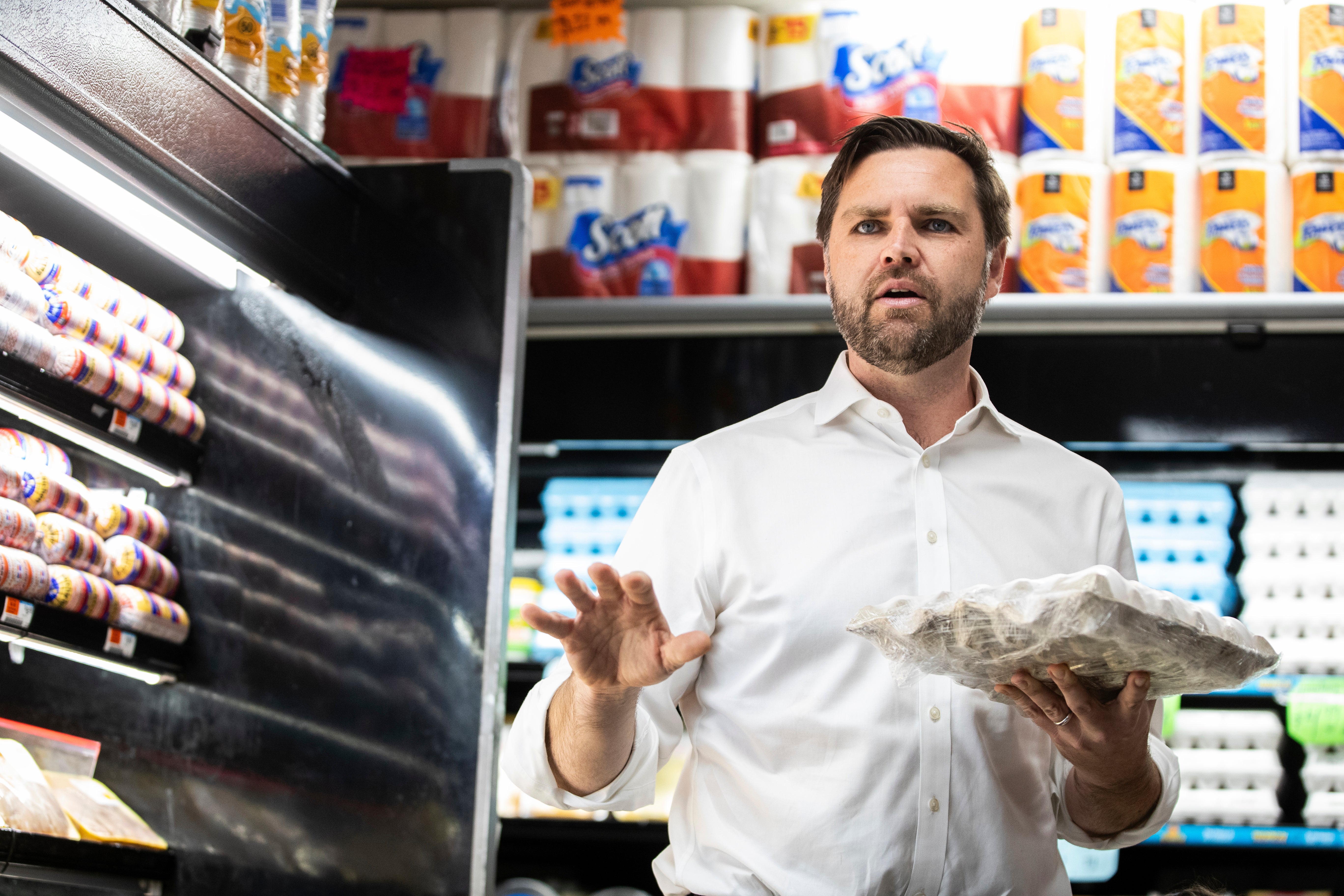 JD Vance Claimed Eggs Cost $4, But Was Surprised By Price Tag Behind Him