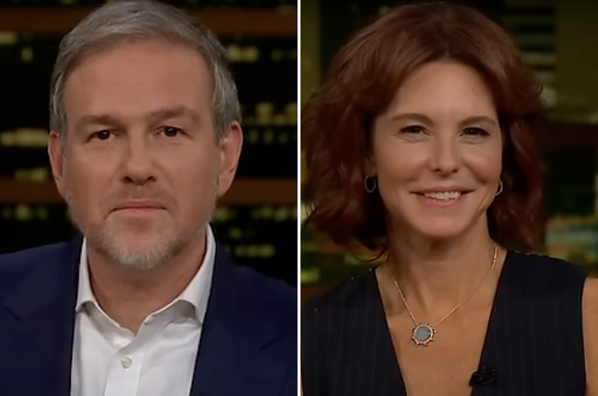 Bret Stephens e Stephanie Ruhle são atores convidados em 'Real Time with Bill Maher'