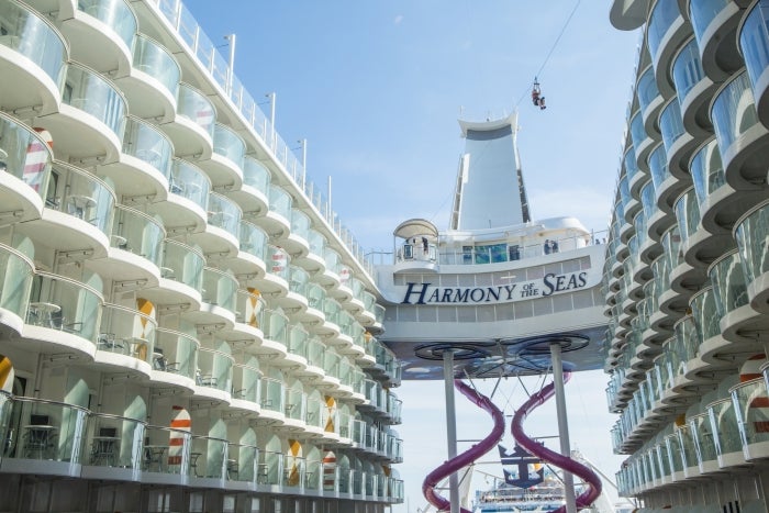 A tirolesa da Royal Caribbean é ideal para cruzeiros intrépidos