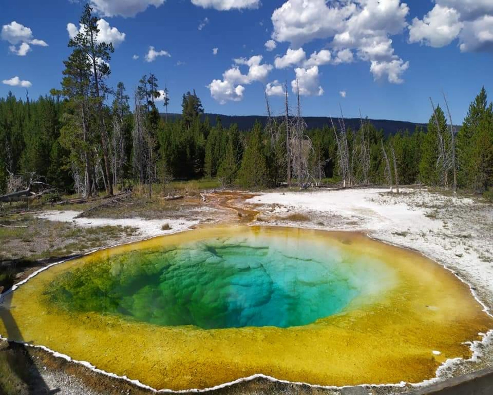 Morning Glory Pool in the Upper Geyser Basin of Yellowstone, United States