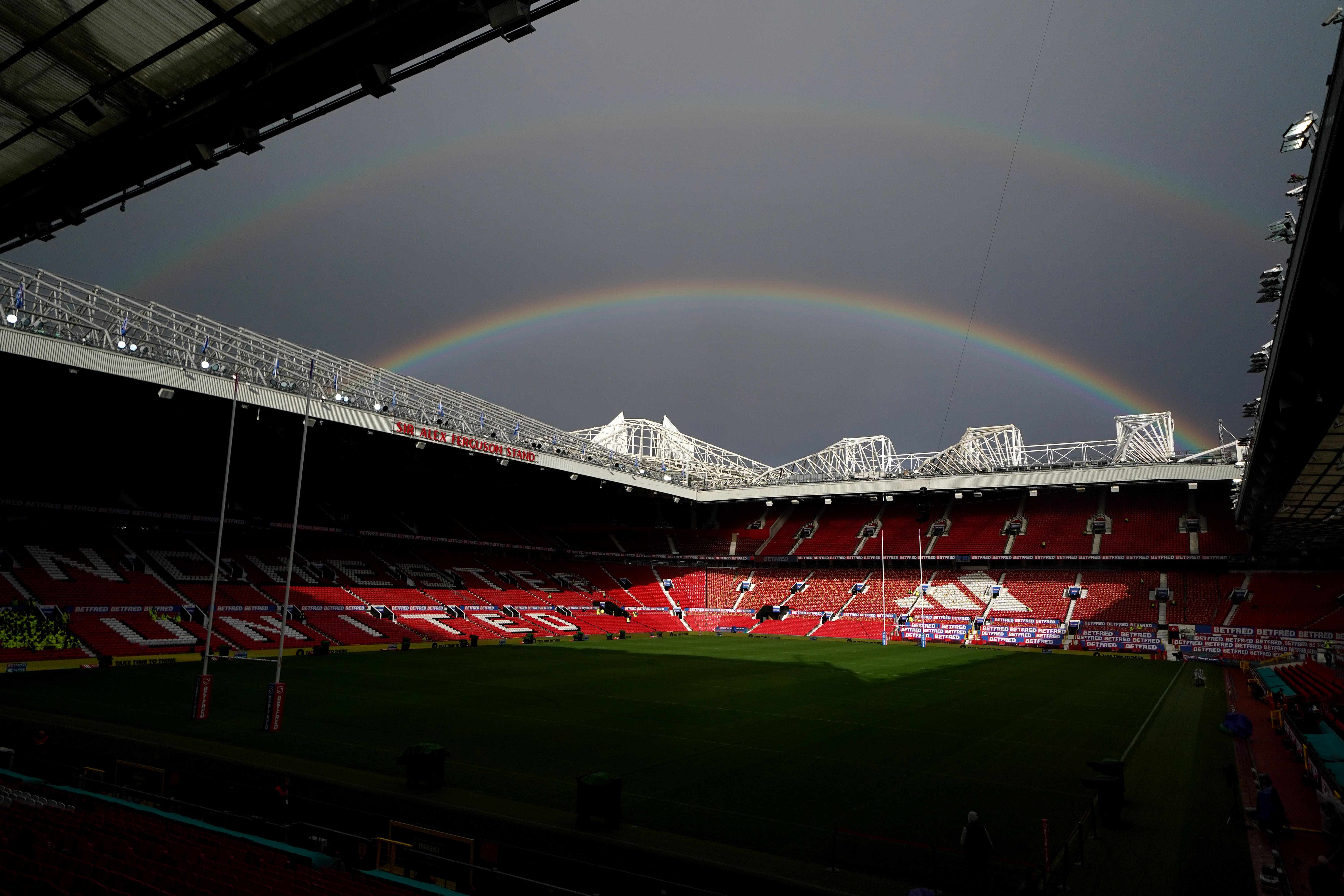 Proposed regeneration plans point to a bright future for Old Trafford (Martin Rickett/PA)