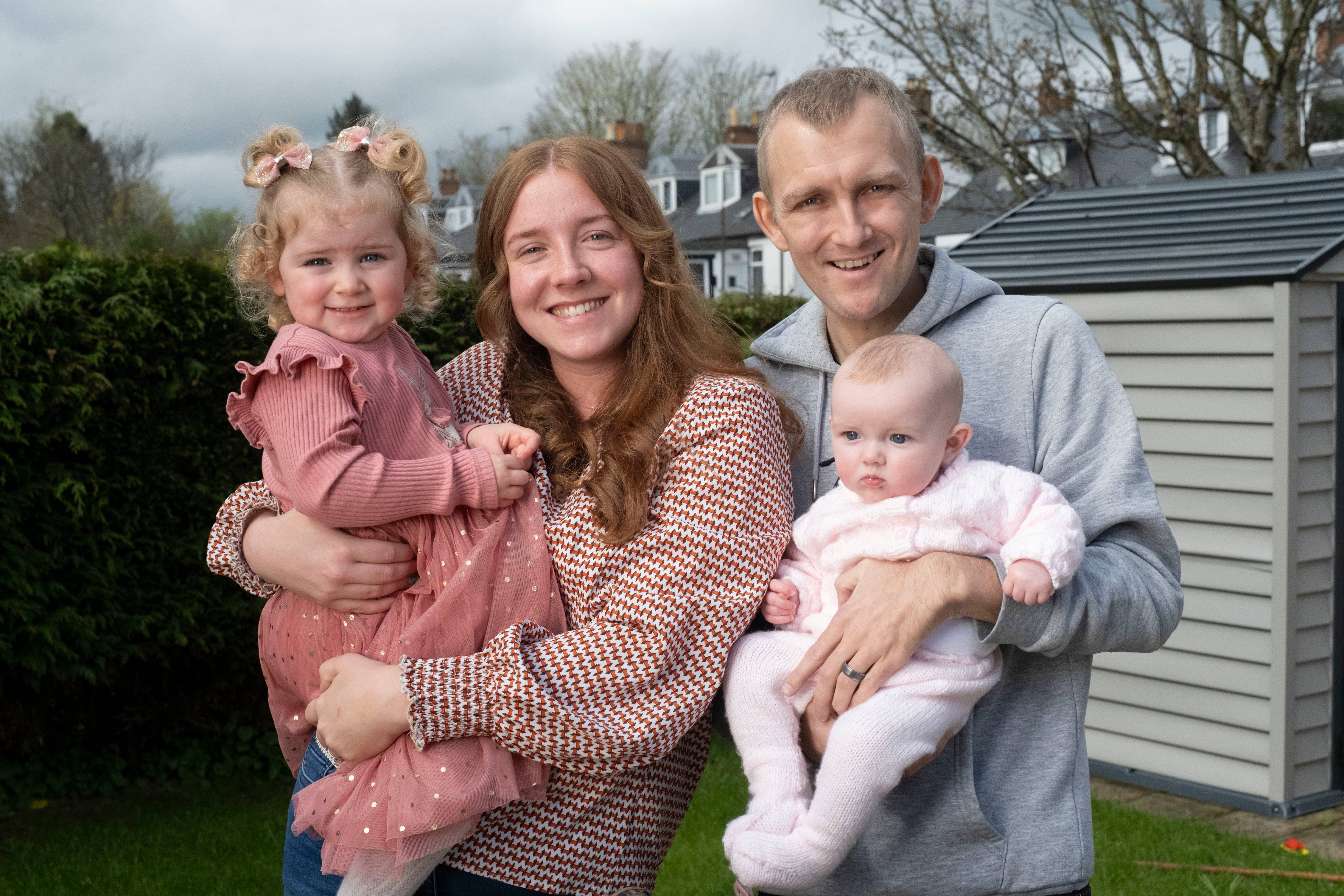 Martin Dillett, who has had four liver transplants, has thanked organ donors for giving him the chance ‘to see my girls grow up’ (Stripe Communications/PA)