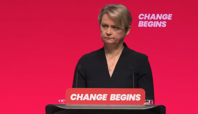 Yvette Cooper delivers speech at the Labour Party conference in Liverpool