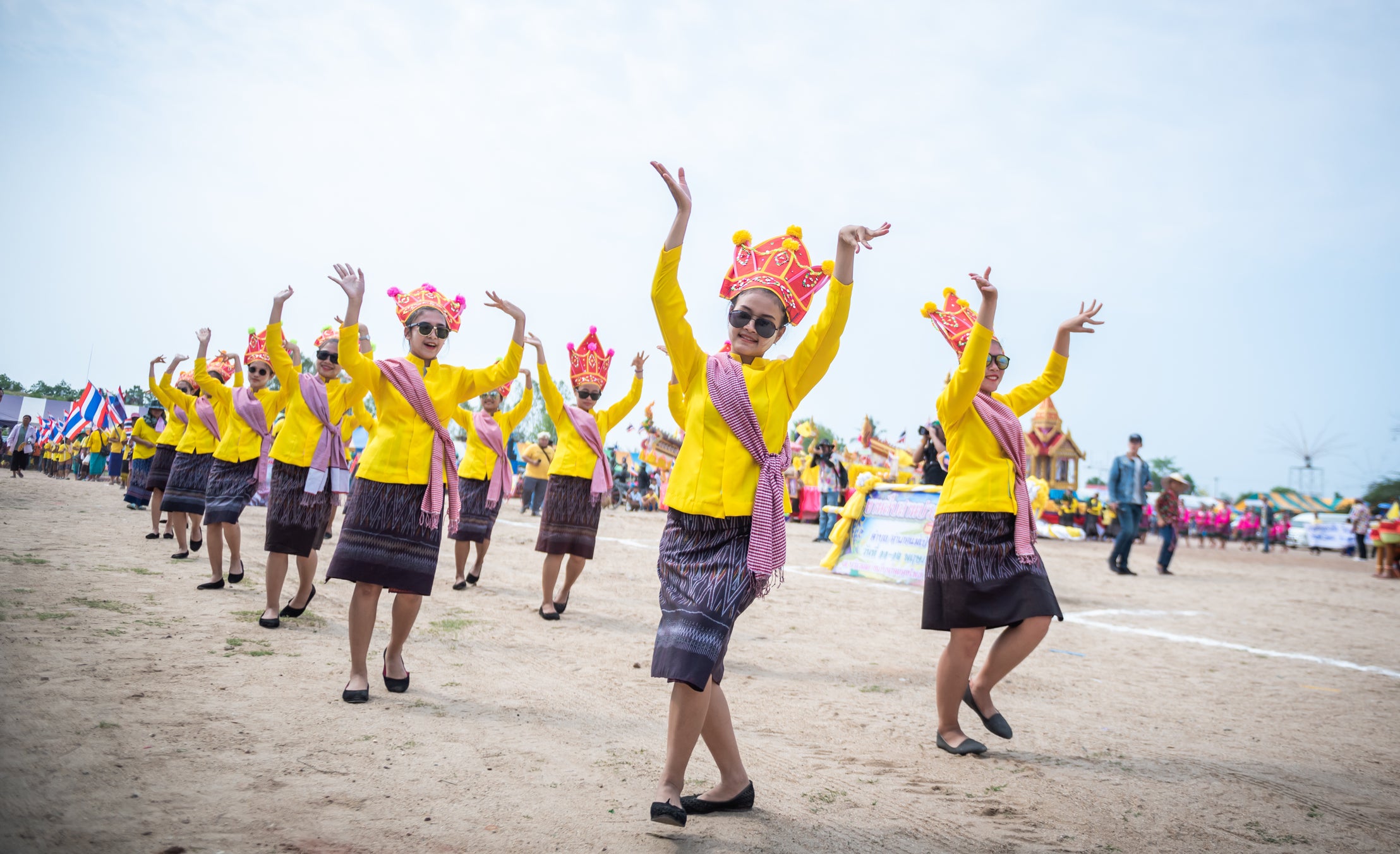 Dancers at the Rocket Festival in Thailand