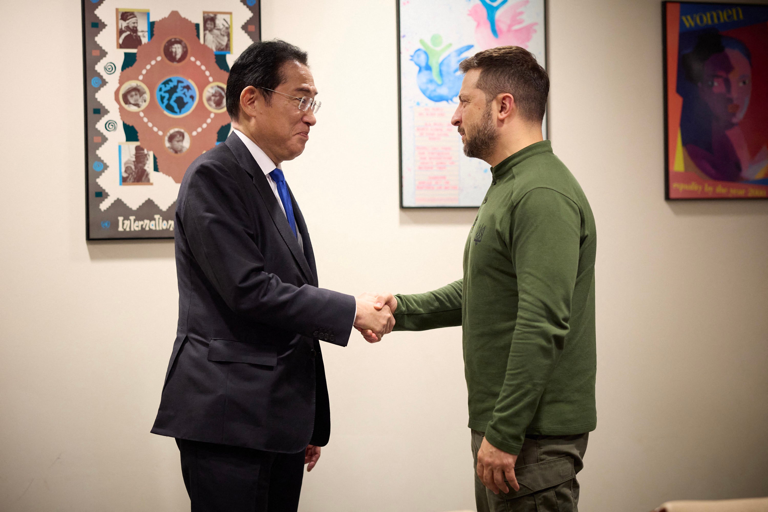 Fumio Kishida meets Volodymyr Zelensky on the sidelines of UN General Assembly session in New York