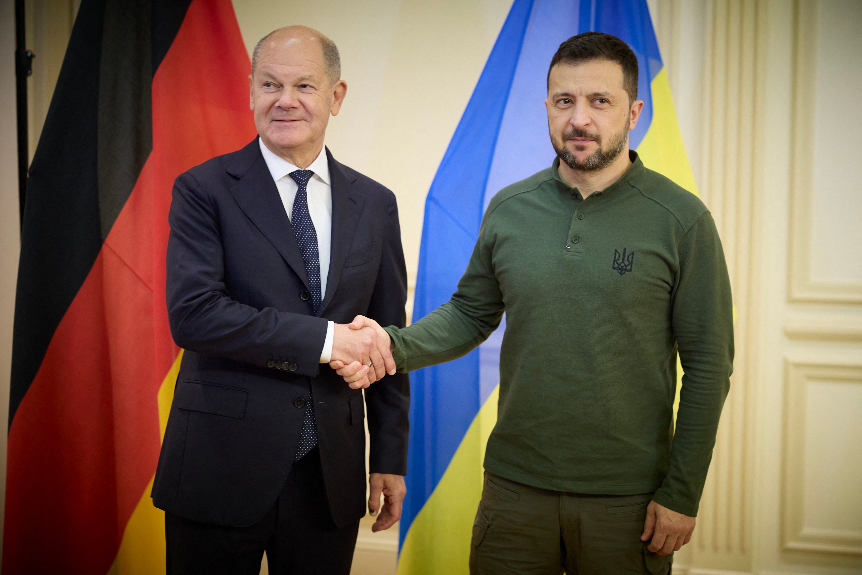 Zelensky with German Chancellor Olaf Scholz