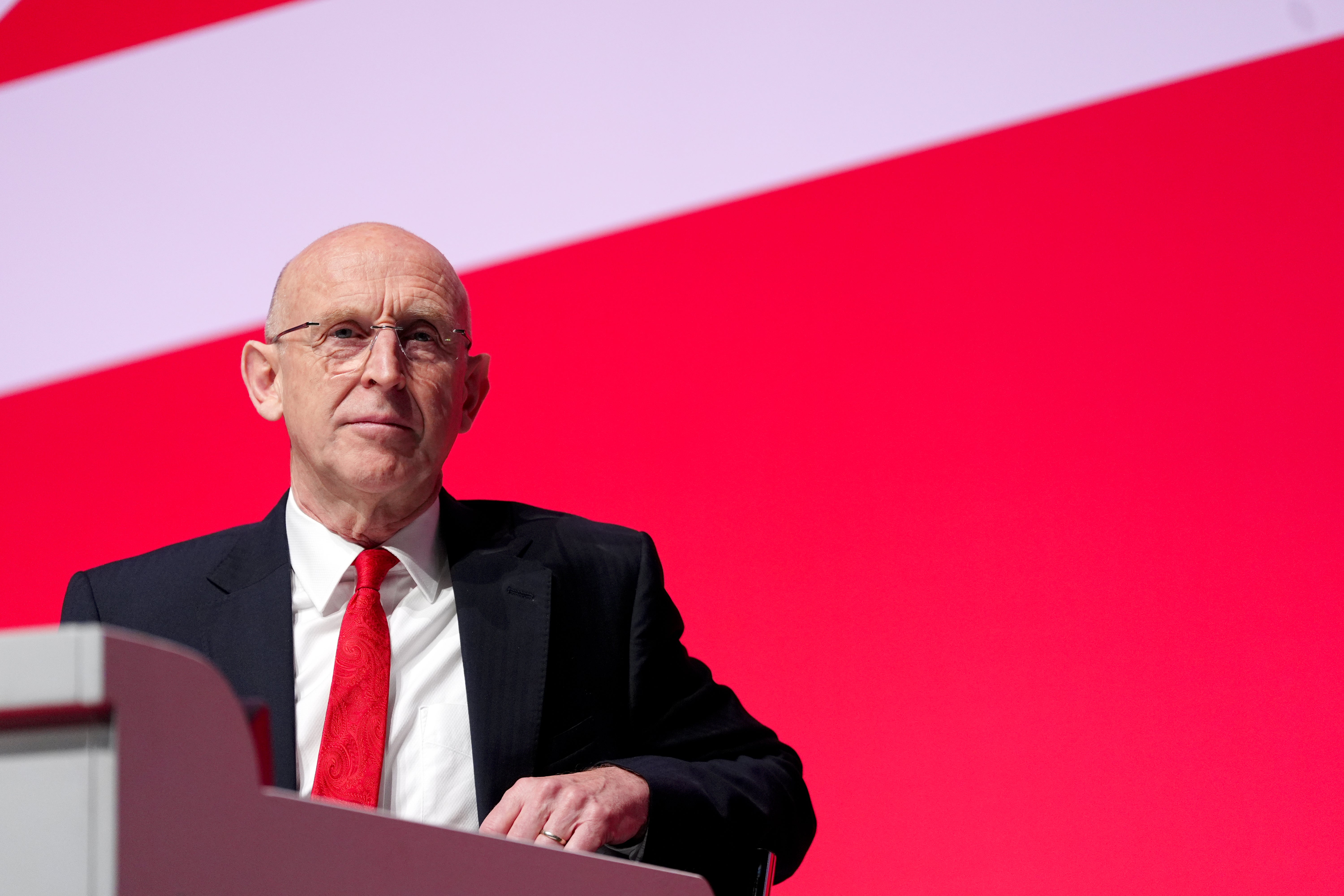 Defence Secretary John Healey at the Labour Party conference (Peter Byrne/PA)