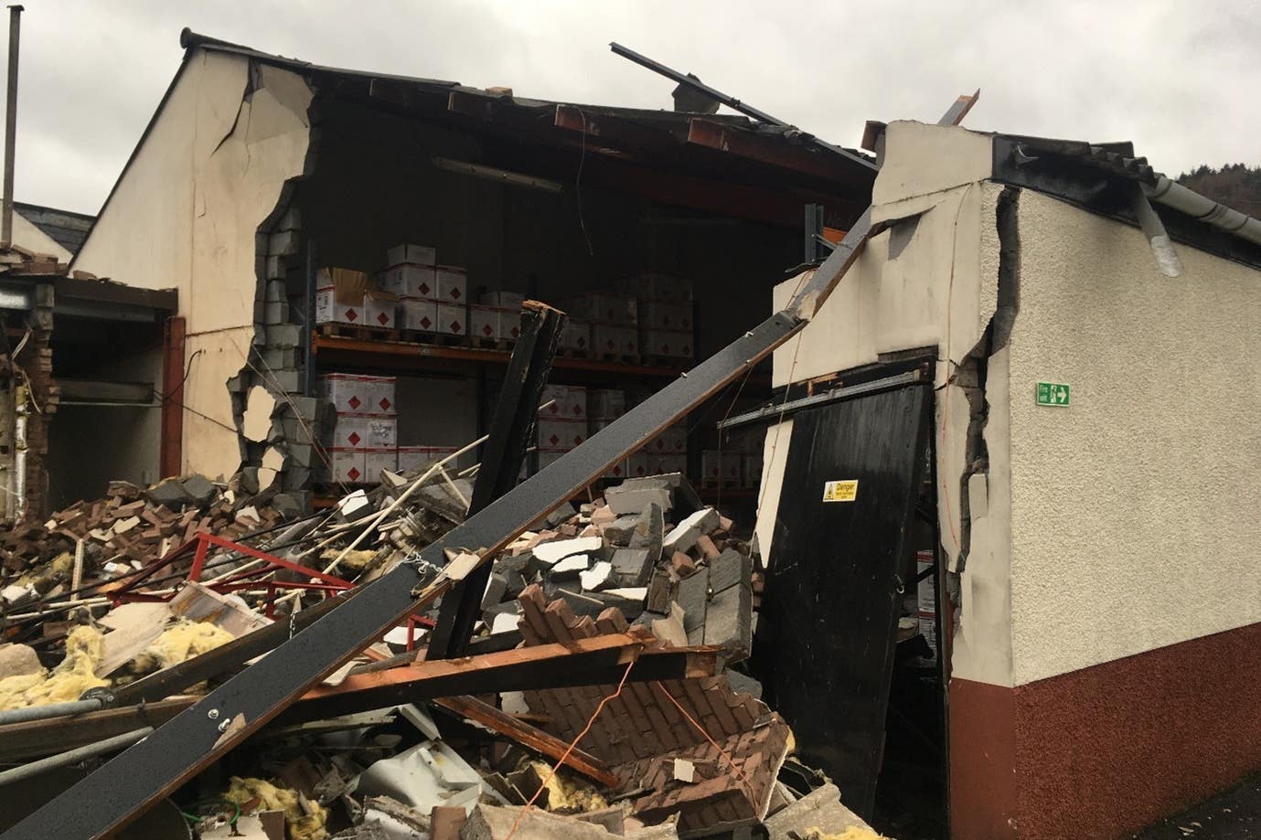 The explosion destroyed part of the Rathburn Chemicals factory (HSE/PA)