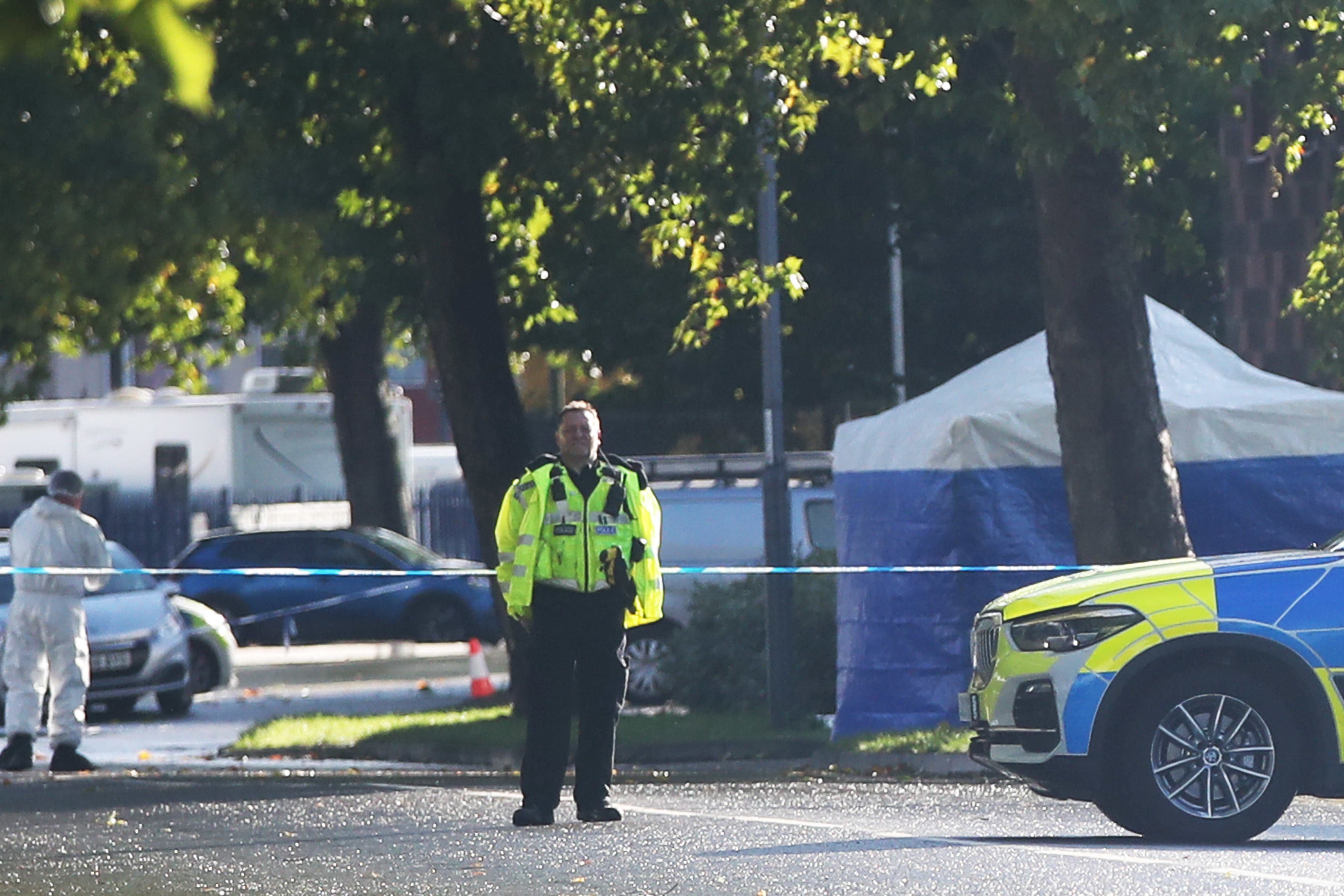 Ascot Drive police station after Marius Ciolac was shot (Simon Marper/PA)