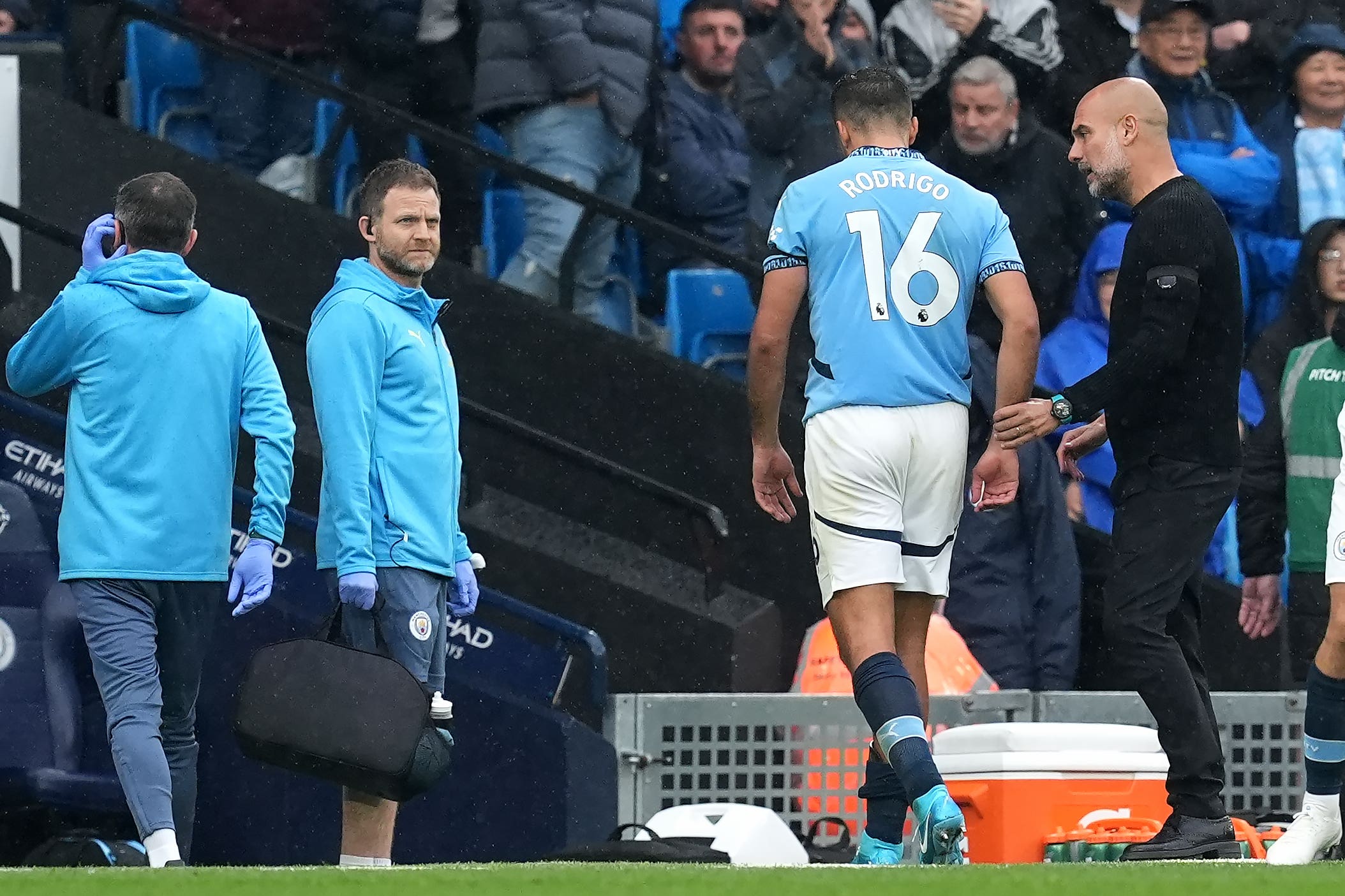 Rodri will require surgery on a knee injury (Martin Rickett/PA)