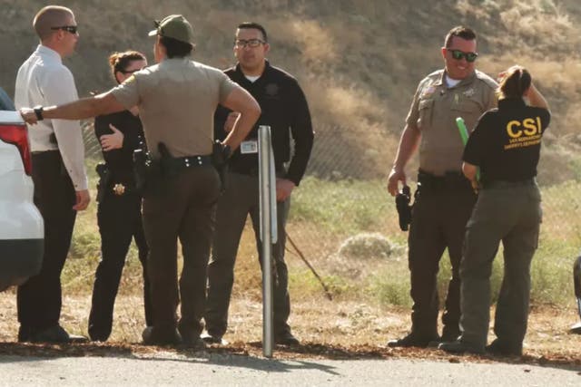 <p>Detectives in the California desert, following the discovery of the body of a missing Indigenous woman Amy Porter, who was found after her family launched their own search</p>