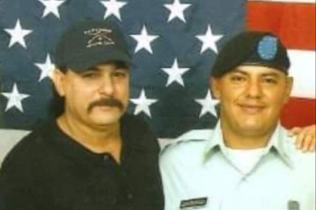 Juan Quiroz (right) was deported and not allowed to return to the US for the funeral of his father, Emiliano (left), who died in 2021, following his arrest