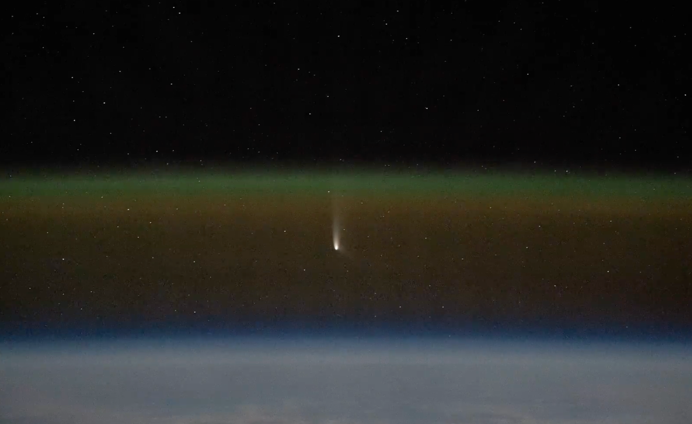 Comet Tsuchinshan-ATLAS seen from the International Space Station