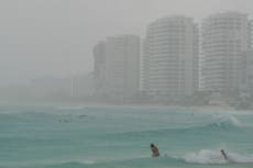 Watch live from Cancun as Hurricane Helene heads north to Florida