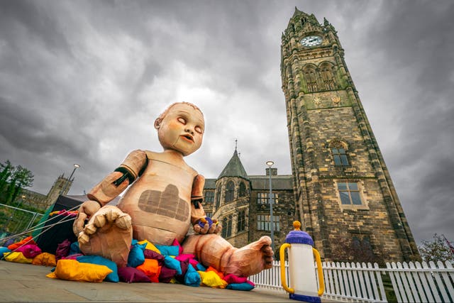 <p>The arrival of Lilly the baby puppet in Rochdale has shocked some residents </p>