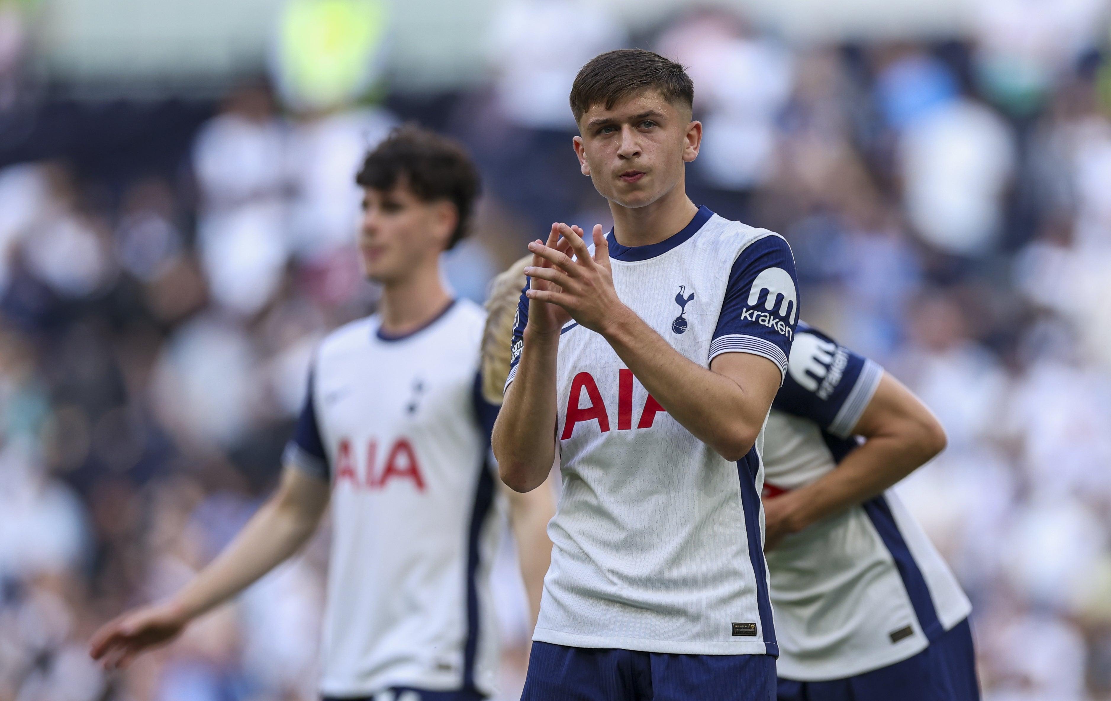 Mikey Moore is expected to get more first-team opportunities at Tottenham this season (Steven Paston/PA)