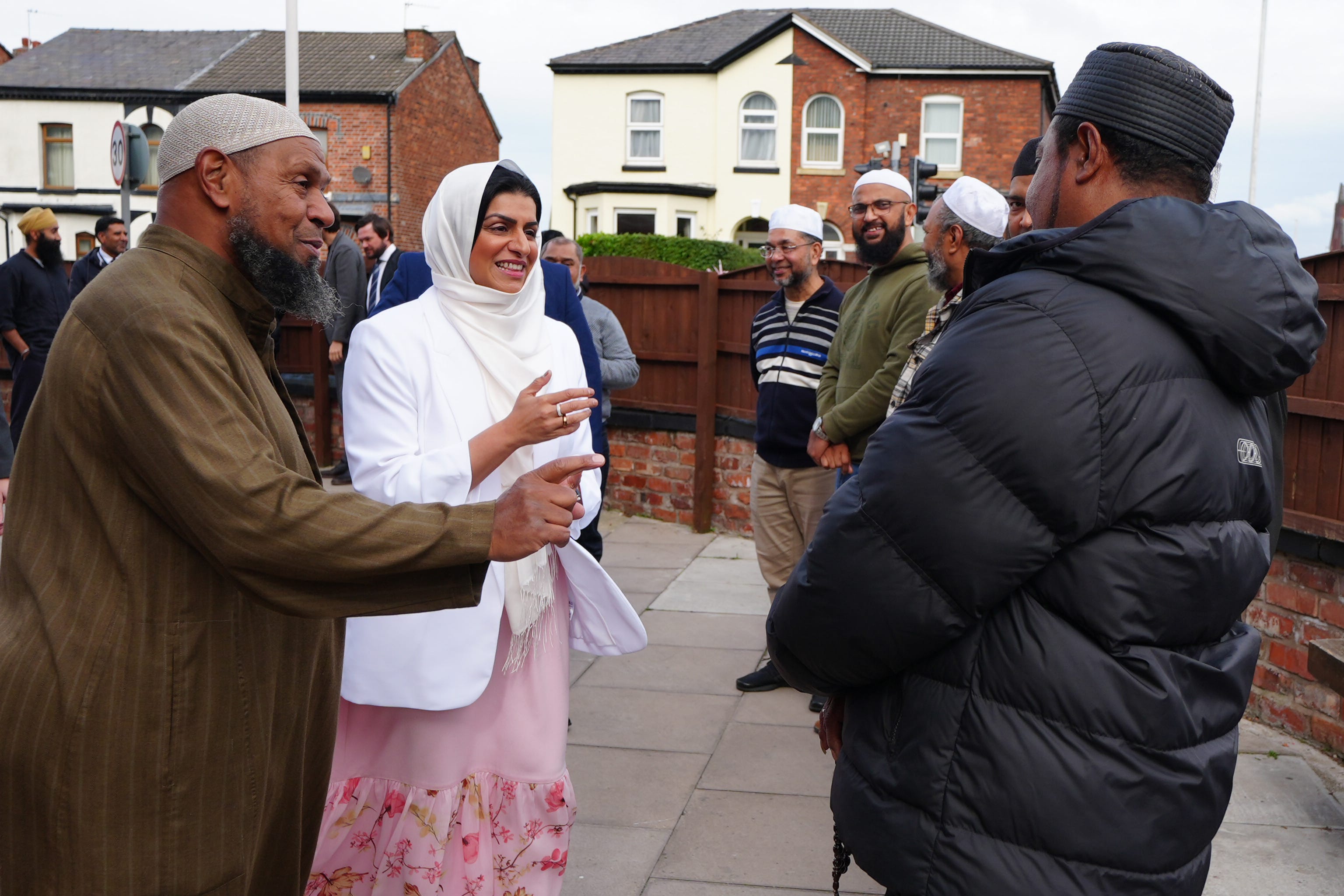 Shabana Mahmood paid a visit to the Southport mosque to show ‘solidarity’ with worshippers who had been trapped inside by rioters during the summer (Peter Byrne/PA)