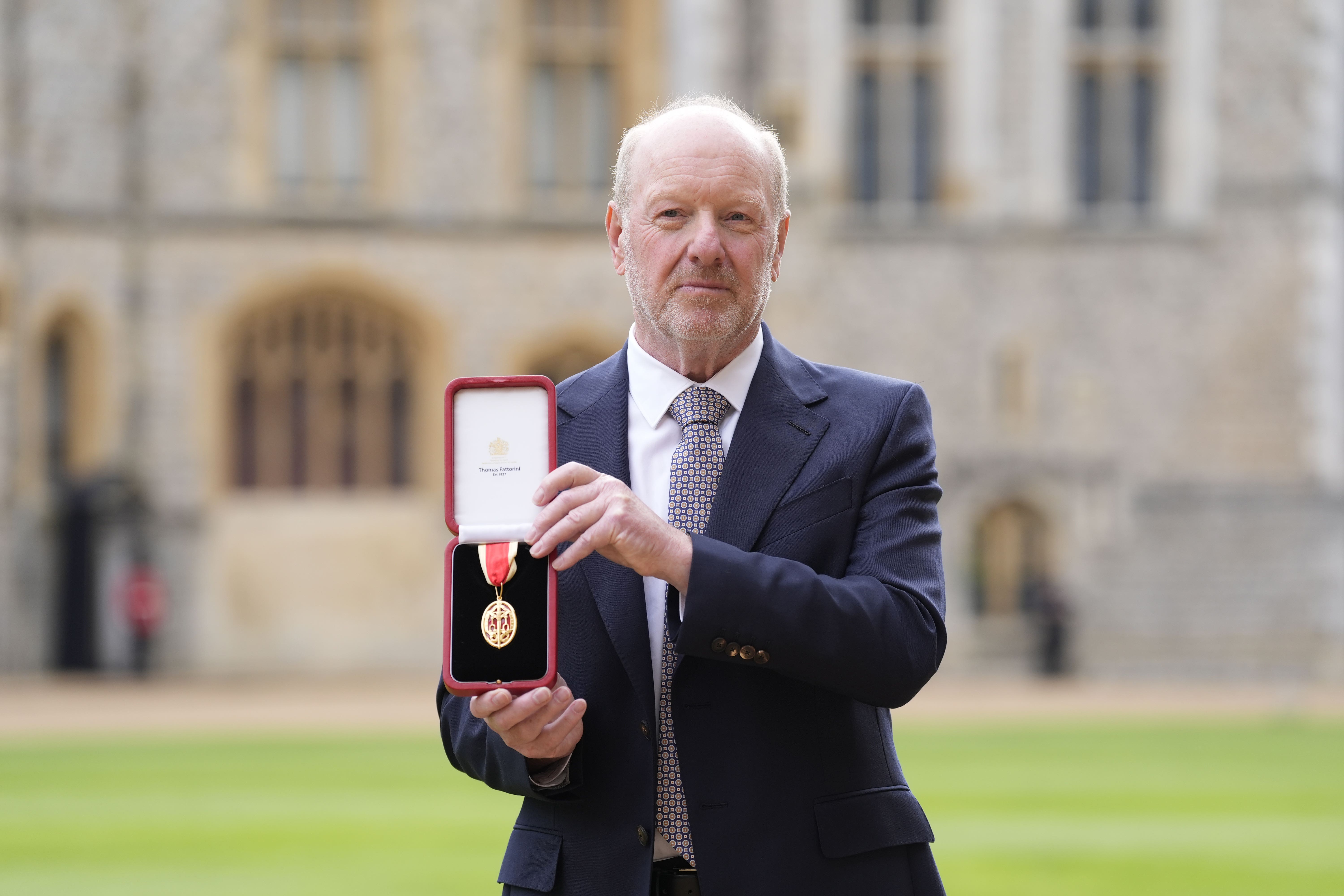 Sir Alan Bates received a knighthood for his services to justice at Windsor Castle (Andrew Matthews/PA)