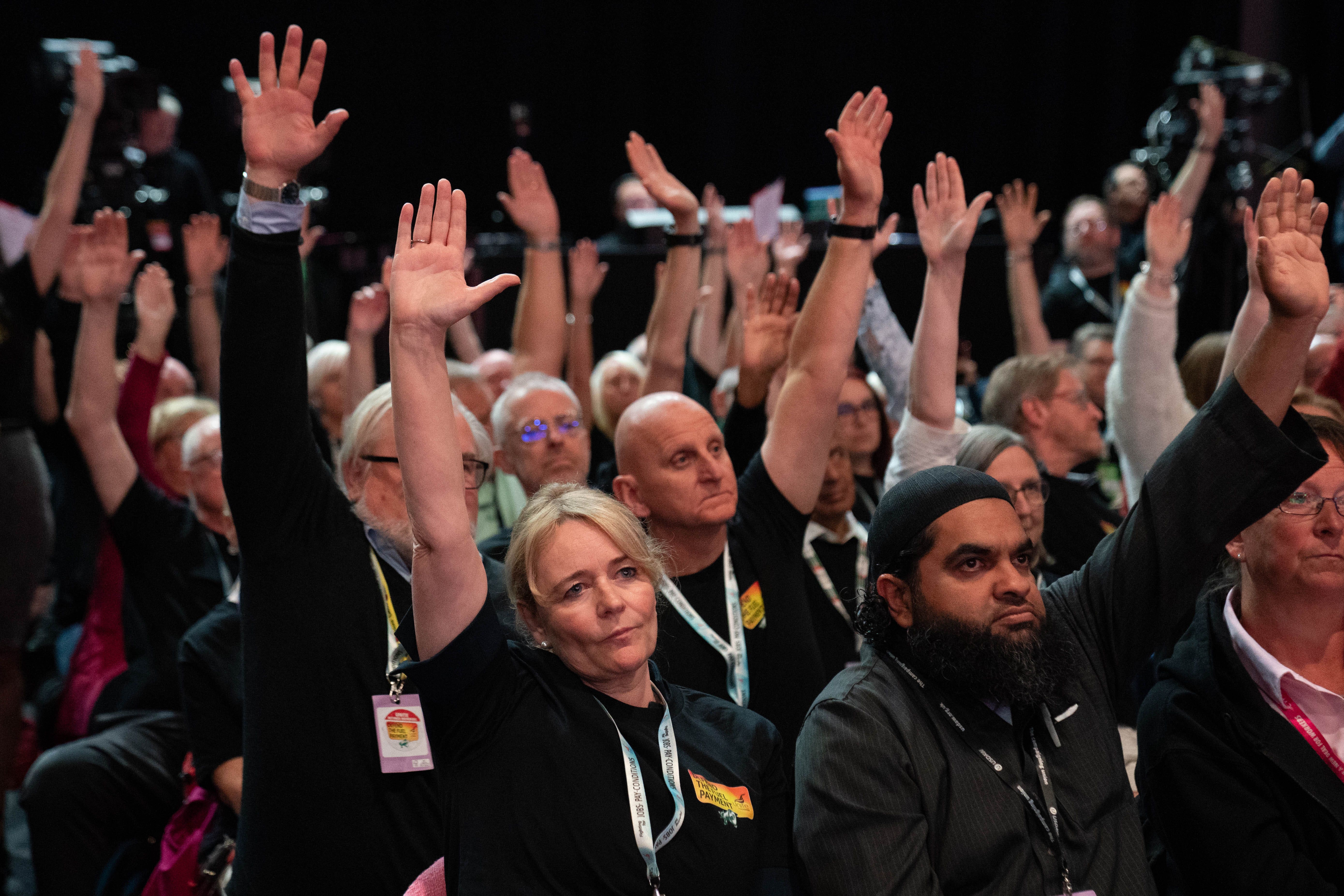 Labour activists voted to reverse the introduction of means-testing for the winter fuel allowance (Stefan Rousseau/PA)