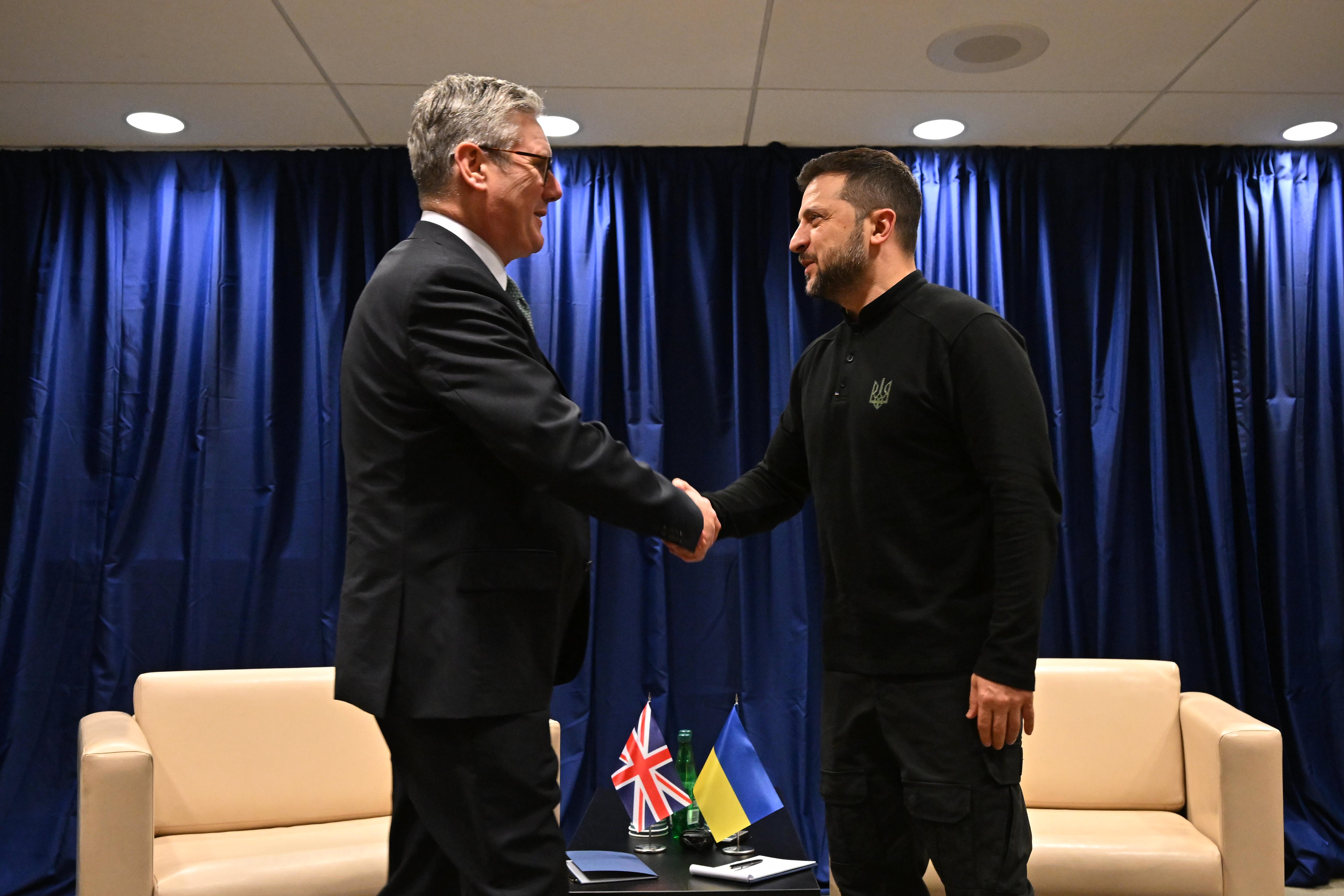 Prime Minister Sir Keir Starmer with Ukrainian President Volodymyr Zelensky