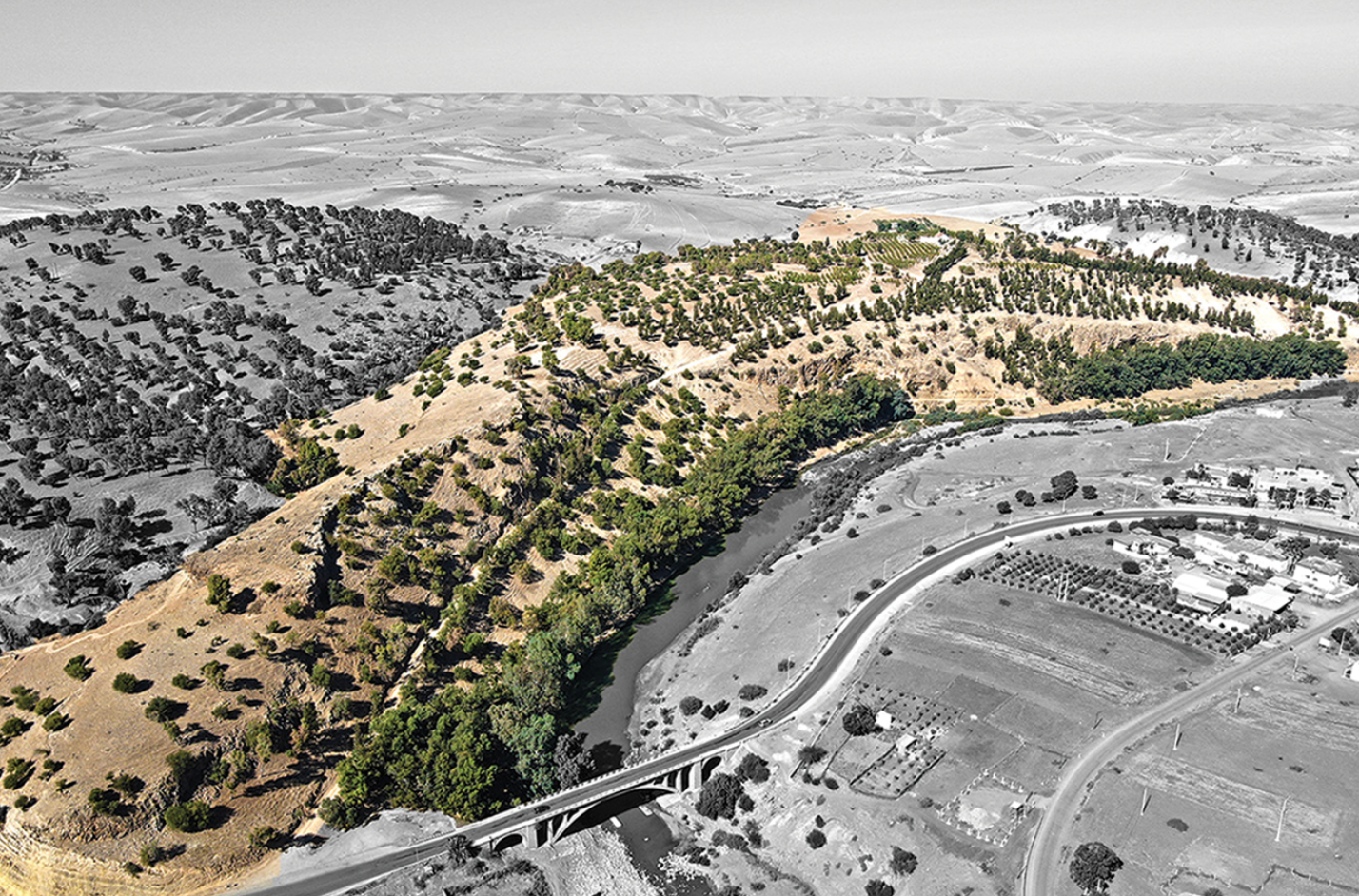 Oued Beht ridge and river in Morocco