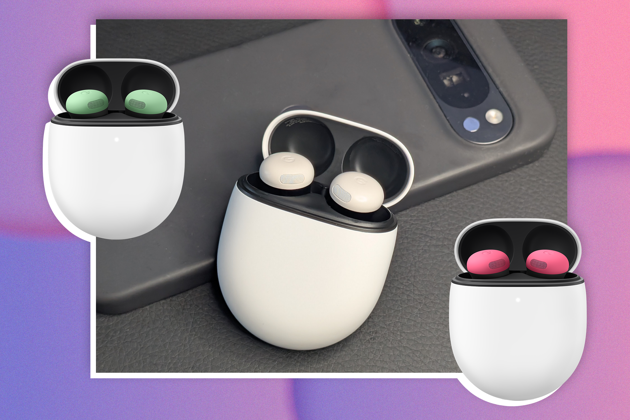 The Pixel Buds Pro 2 launch in four colourways: hazel, porcelain, peony and wintergreen